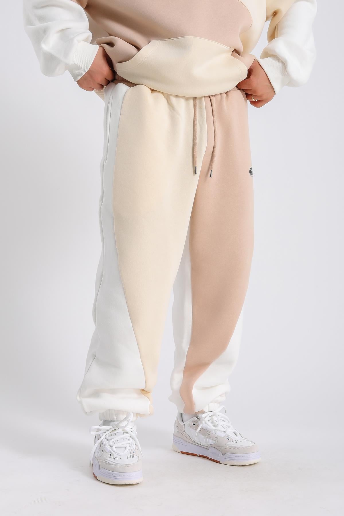 Krem Blok Detay Oversize Takım TKM145