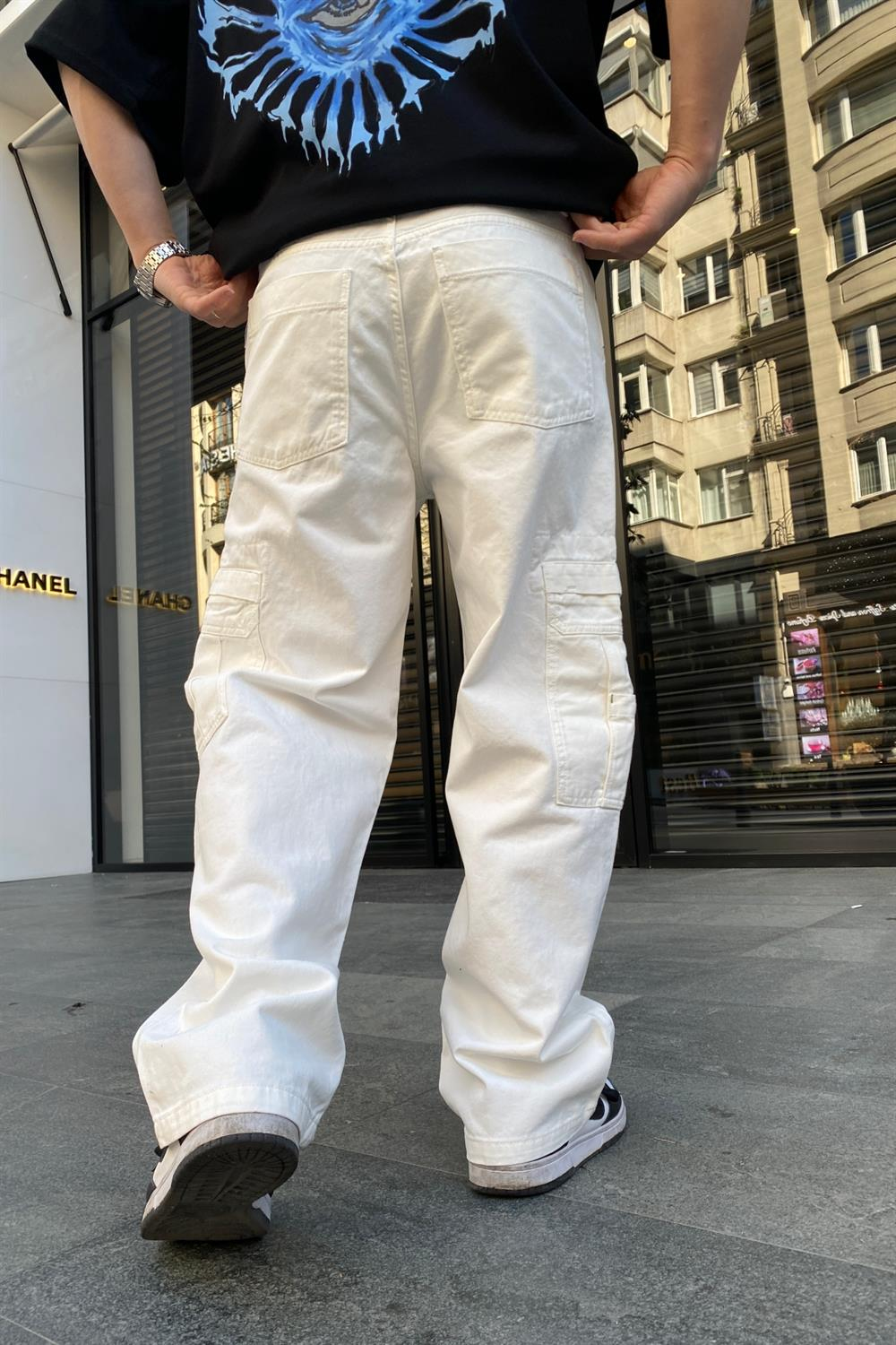 Krem Cep Detay Pantolon P631