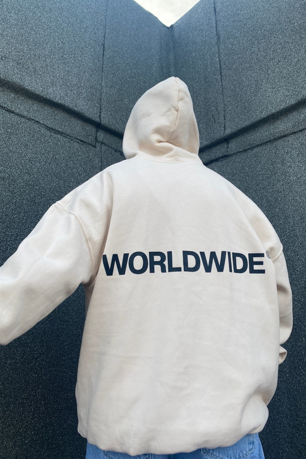 Krem Zipper Oversize Sweatshirt SW847