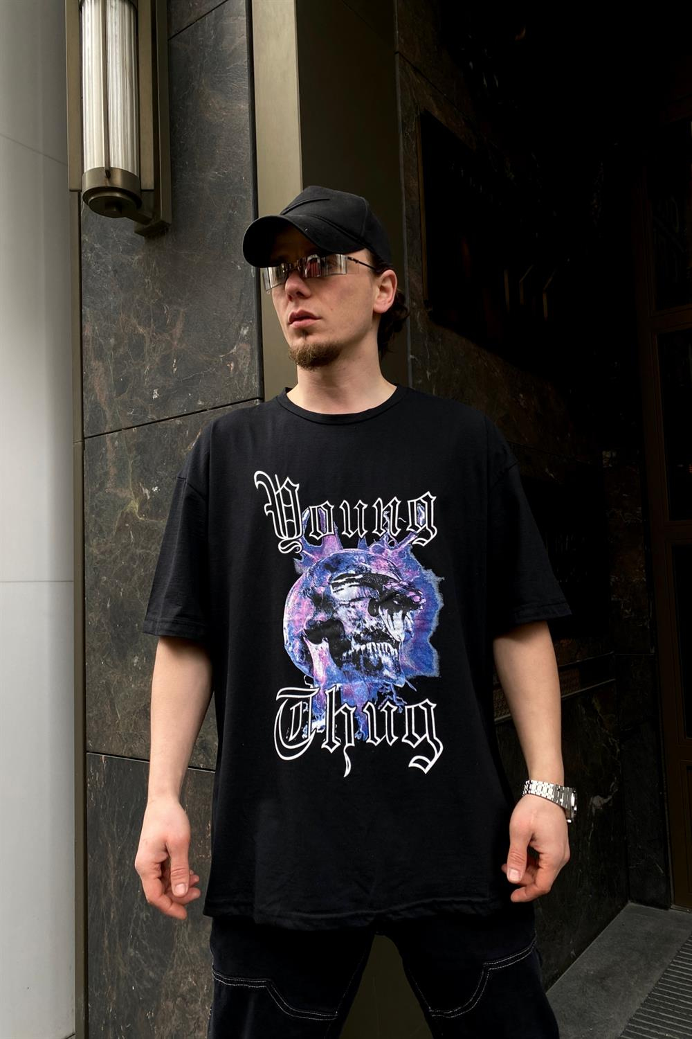 Kurukafa Baskılı Oversize Tshirt T535