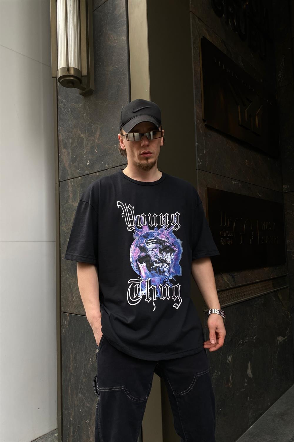 Kurukafa Baskılı Oversize Tshirt T535
