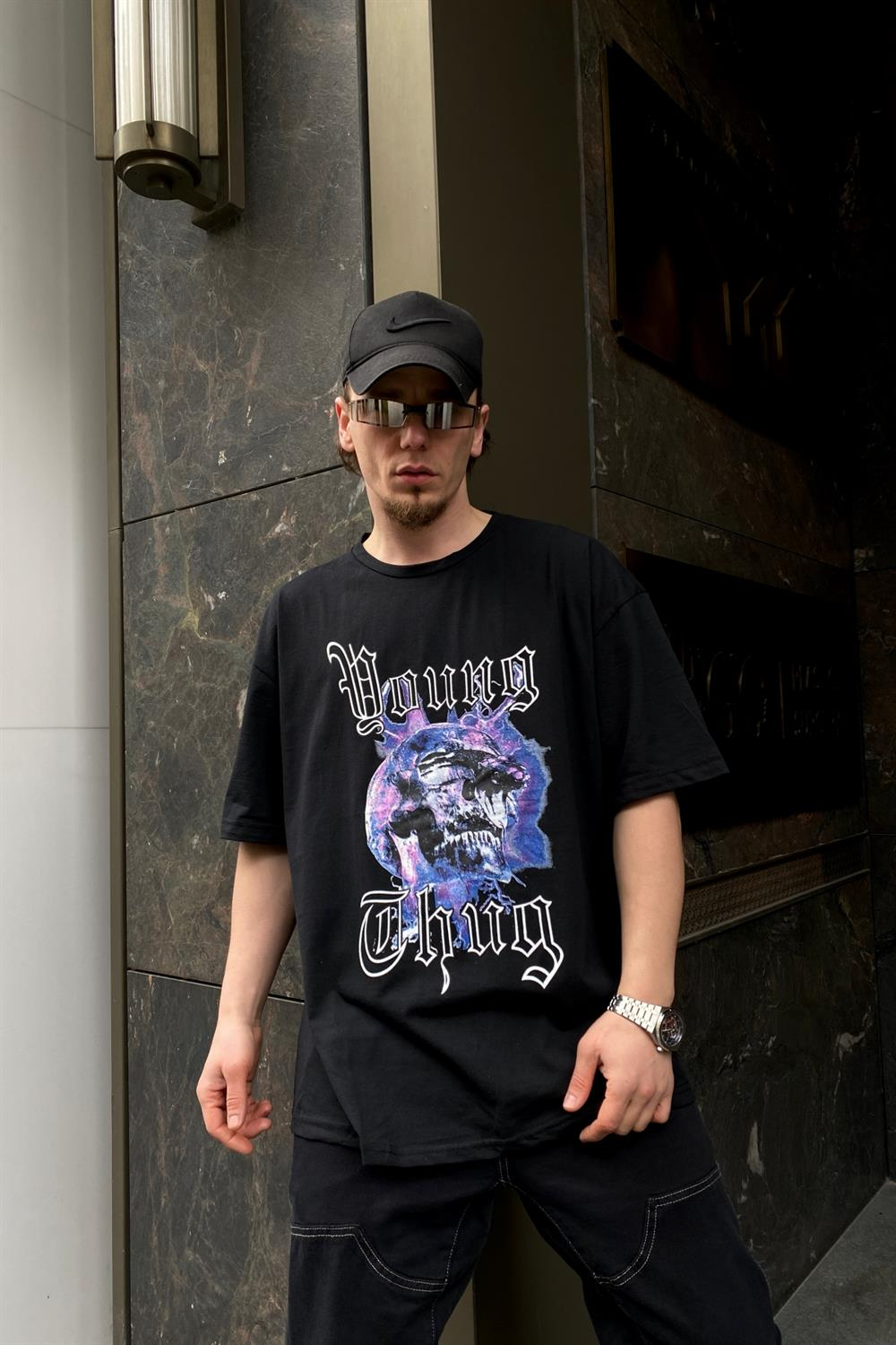 Kurukafa Baskılı Oversize Tshirt T535