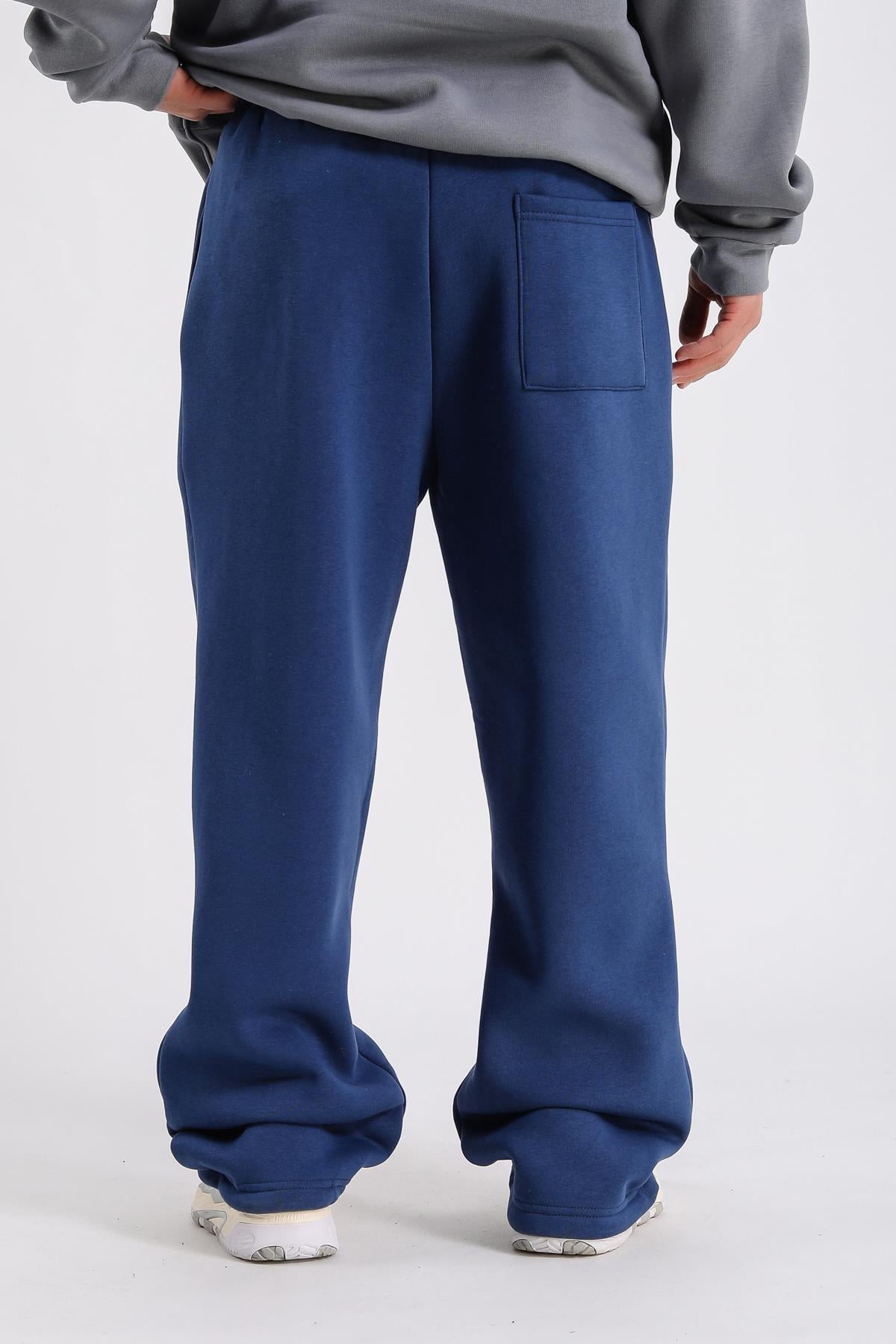 Lacivert Paça Stoperli Basic Eşofman ESF548