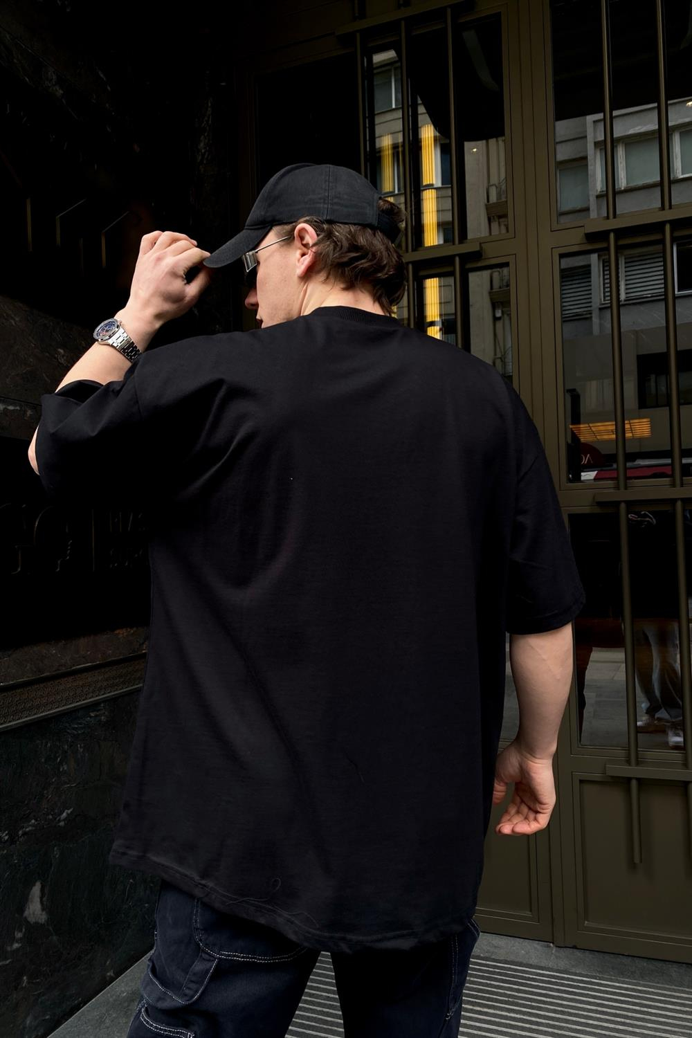 Man Baskılı Oversize Tshirt T554
