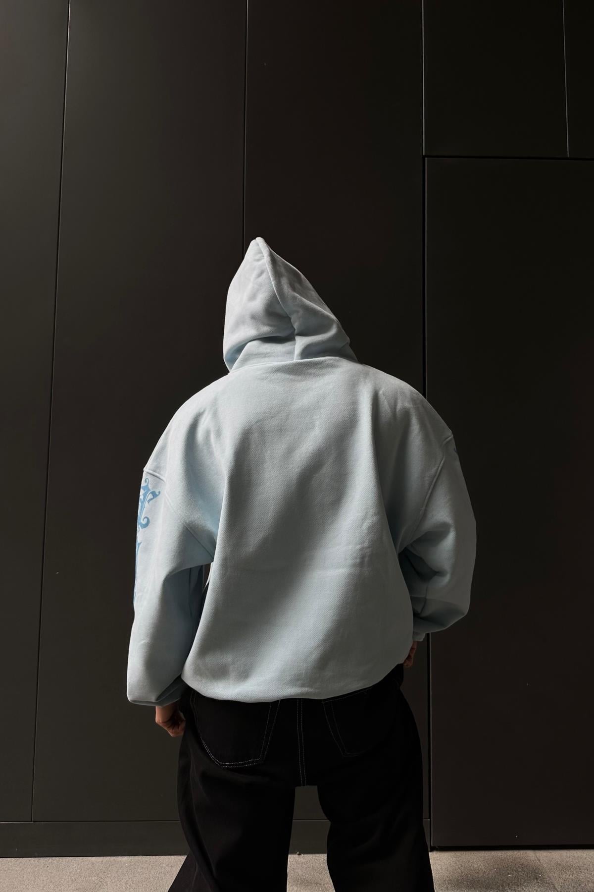 Mavi Baskılı Fav Oversize Sweatshirt SW1049