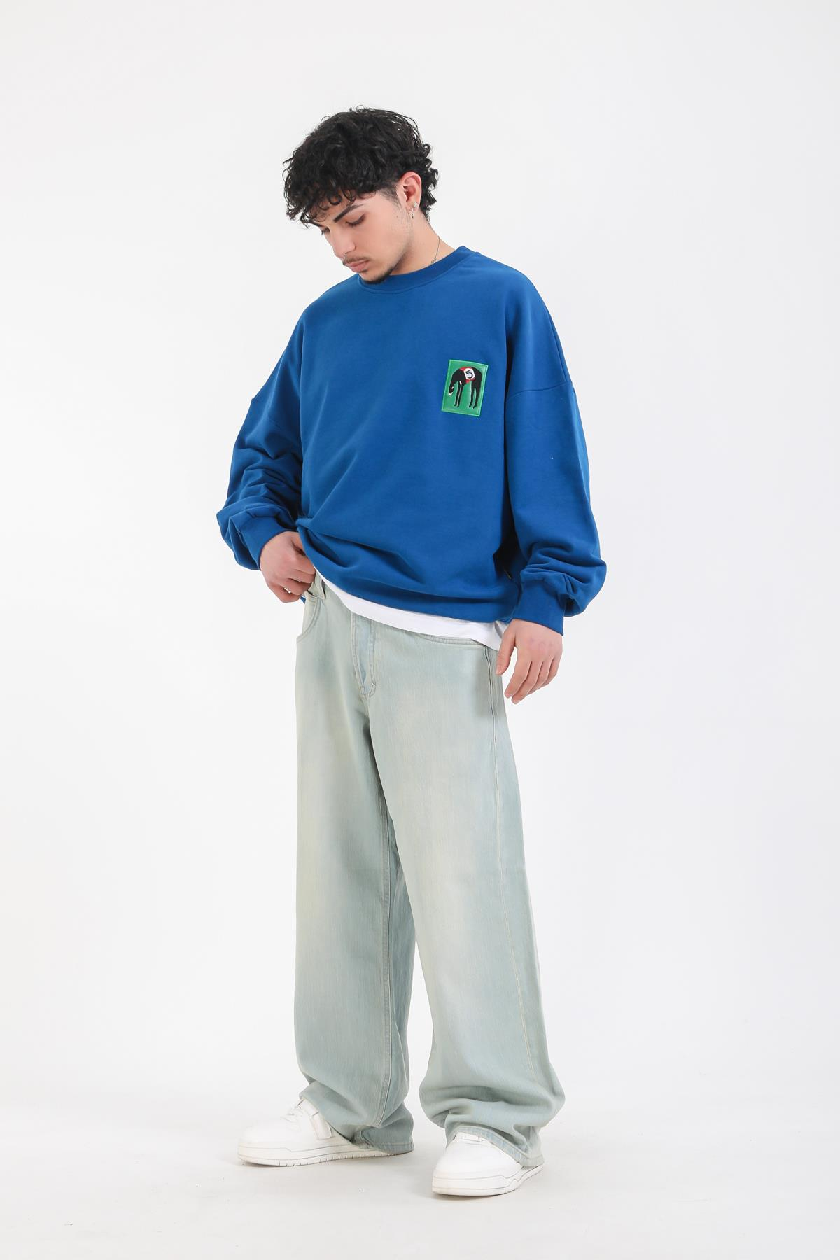 Mavi Patch Detay Oversize Sweatshirt