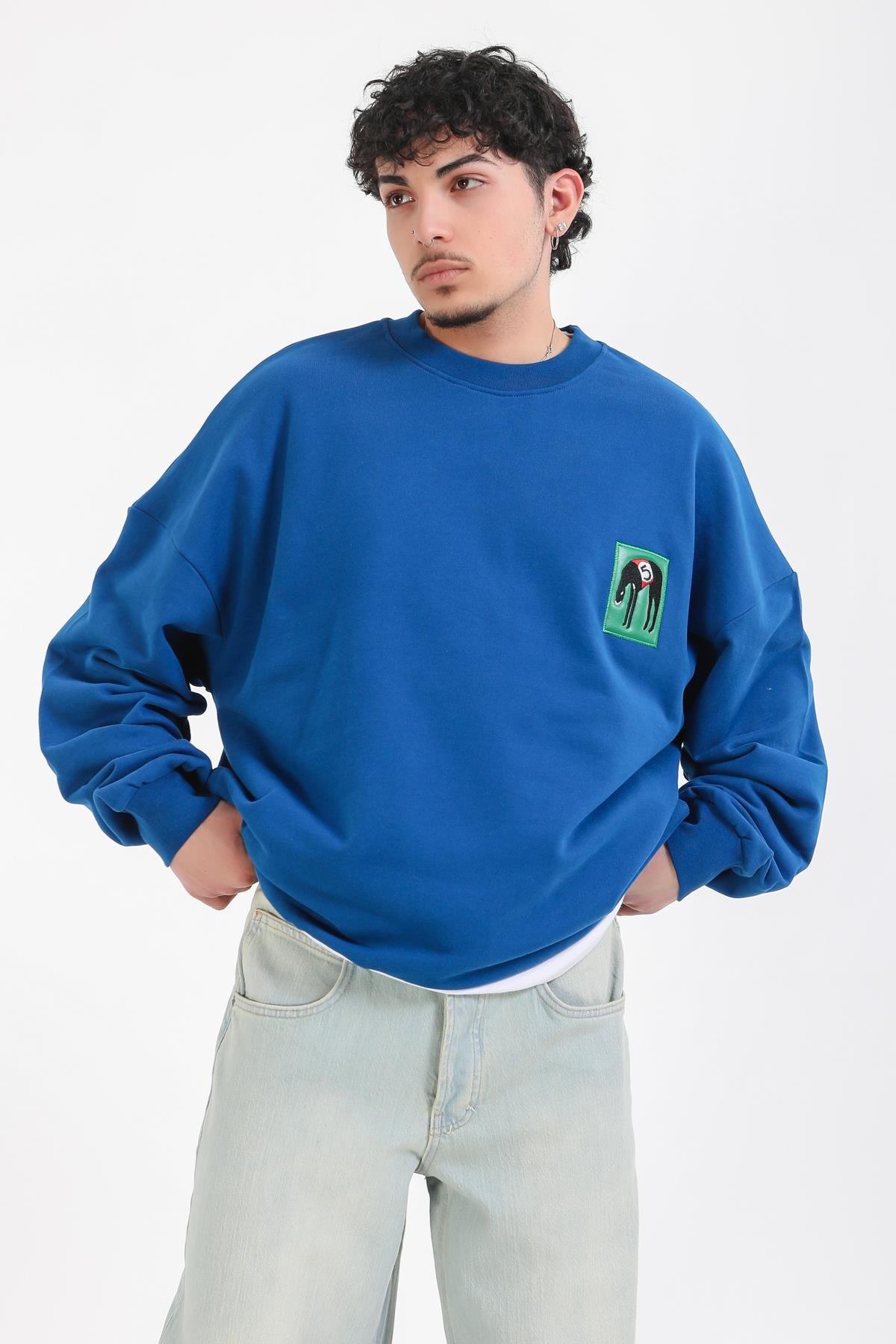 Mavi Patch Detay Oversize Sweatshirt