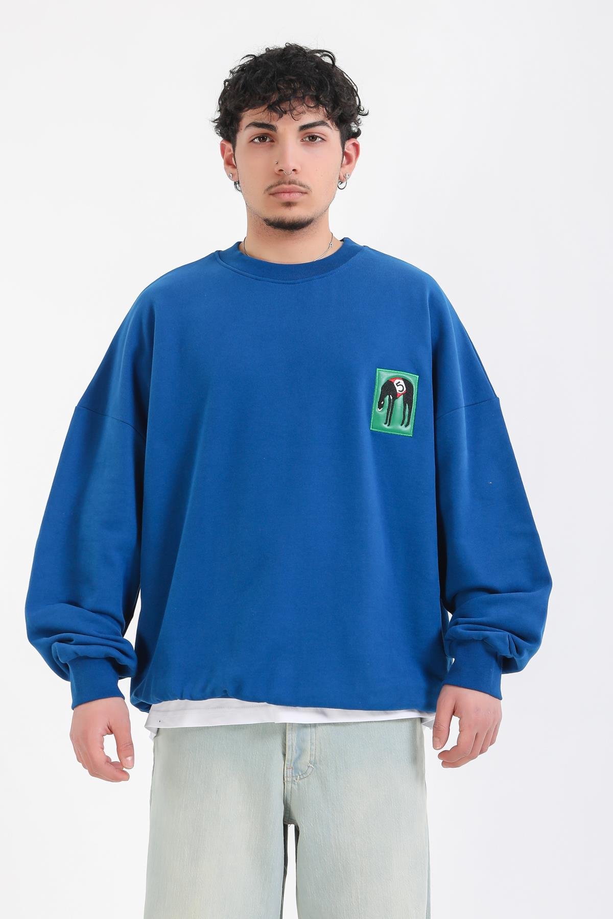 Mavi Patch Detay Oversize Sweatshirt