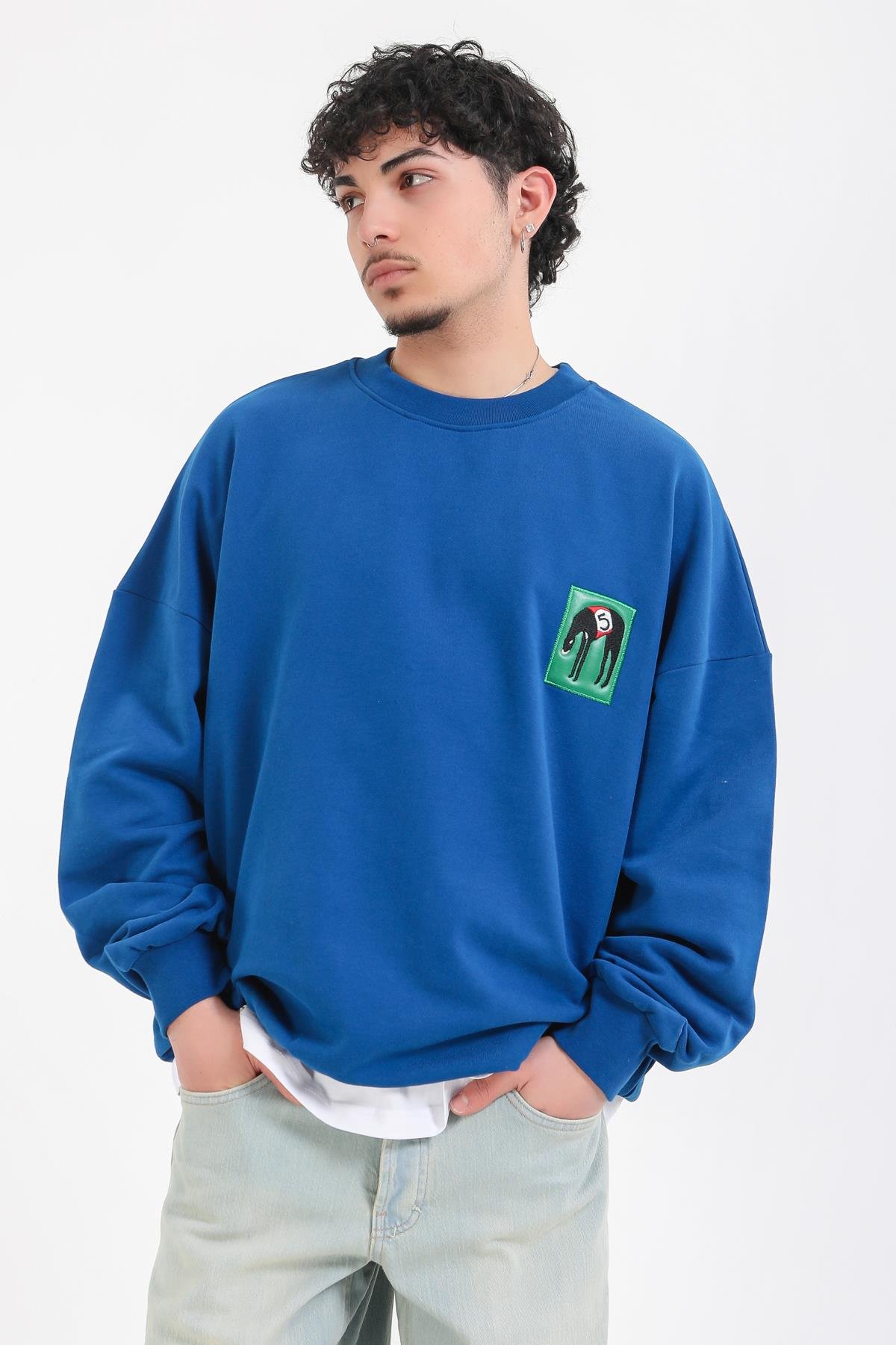 Mavi Patch Detay Oversize Sweatshirt