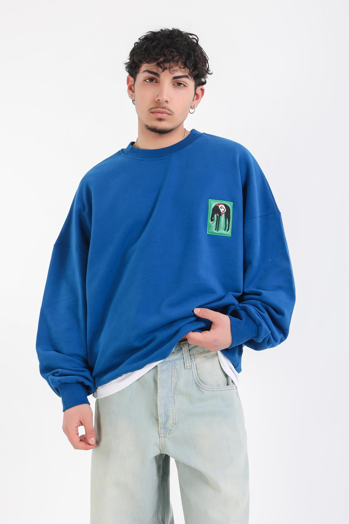 Mavi Patch Detay Oversize Sweatshirt