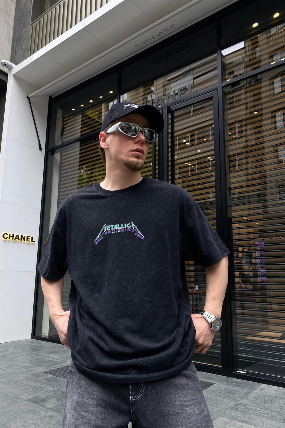 Metallica Acid Wash Oversize Tshirt T656