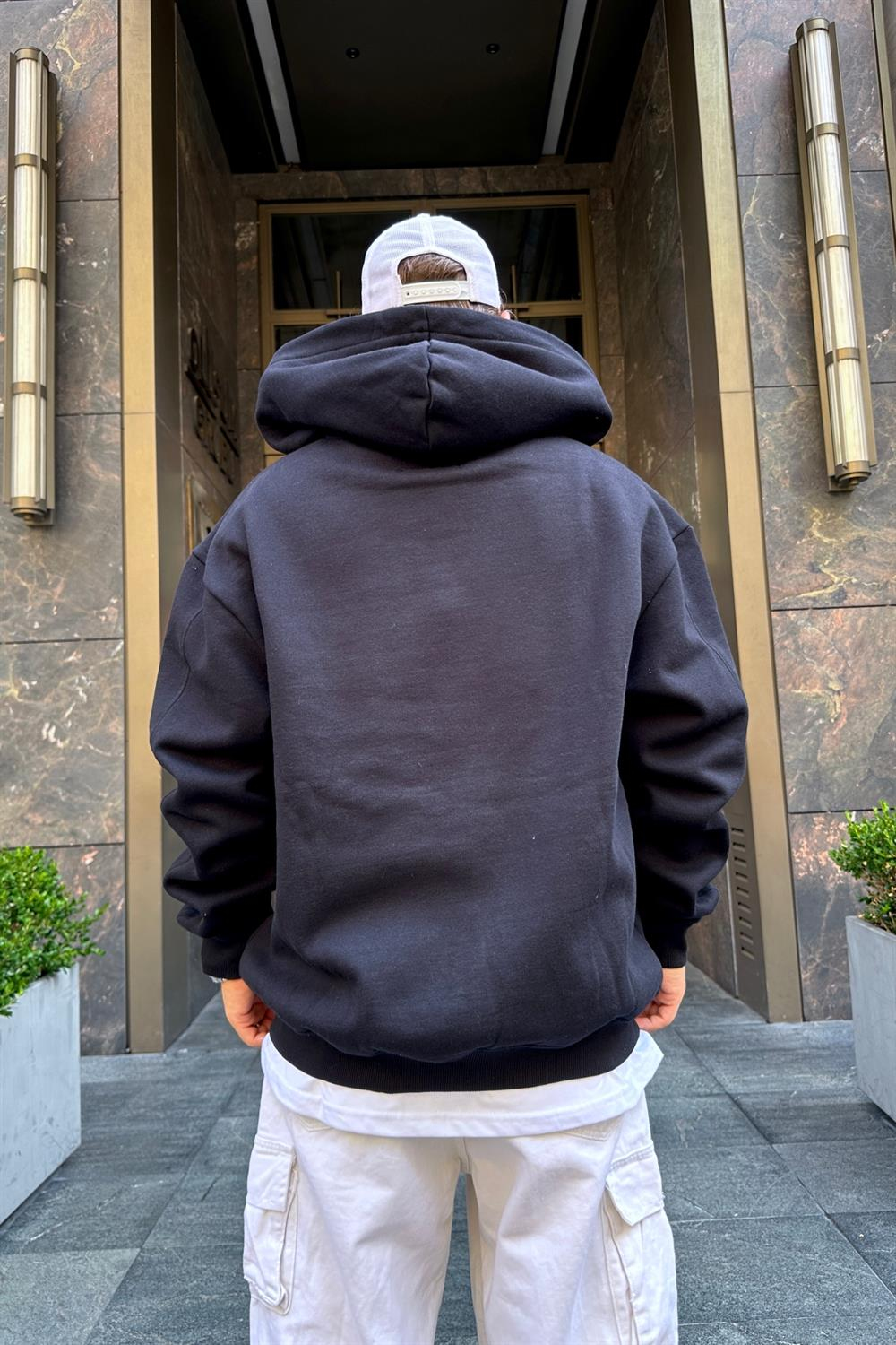 Multiply Baskılı Zipper Oversize Sweatshirt SW863