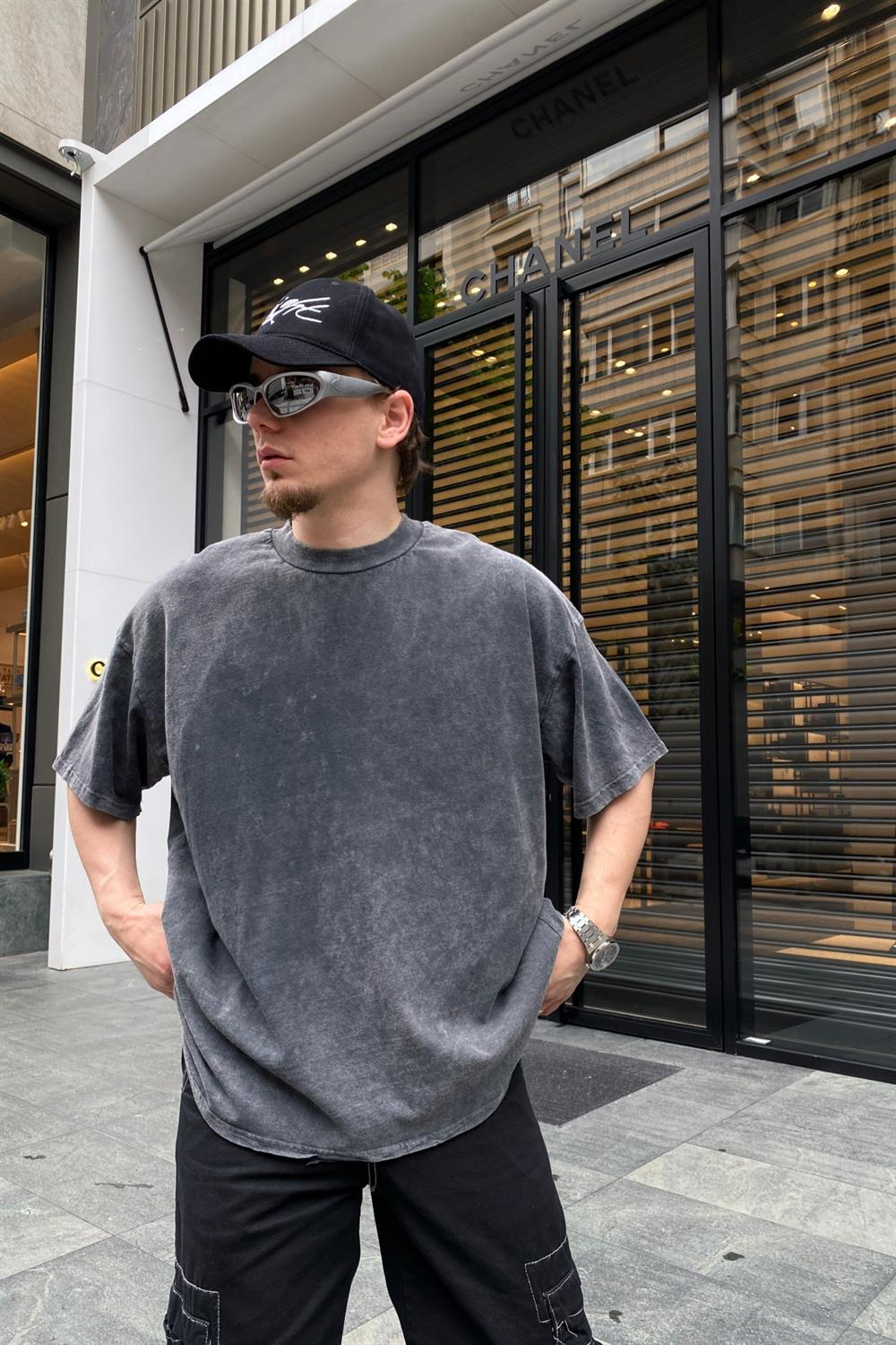 Mushroom Baskılı Oversize Tshirt T681