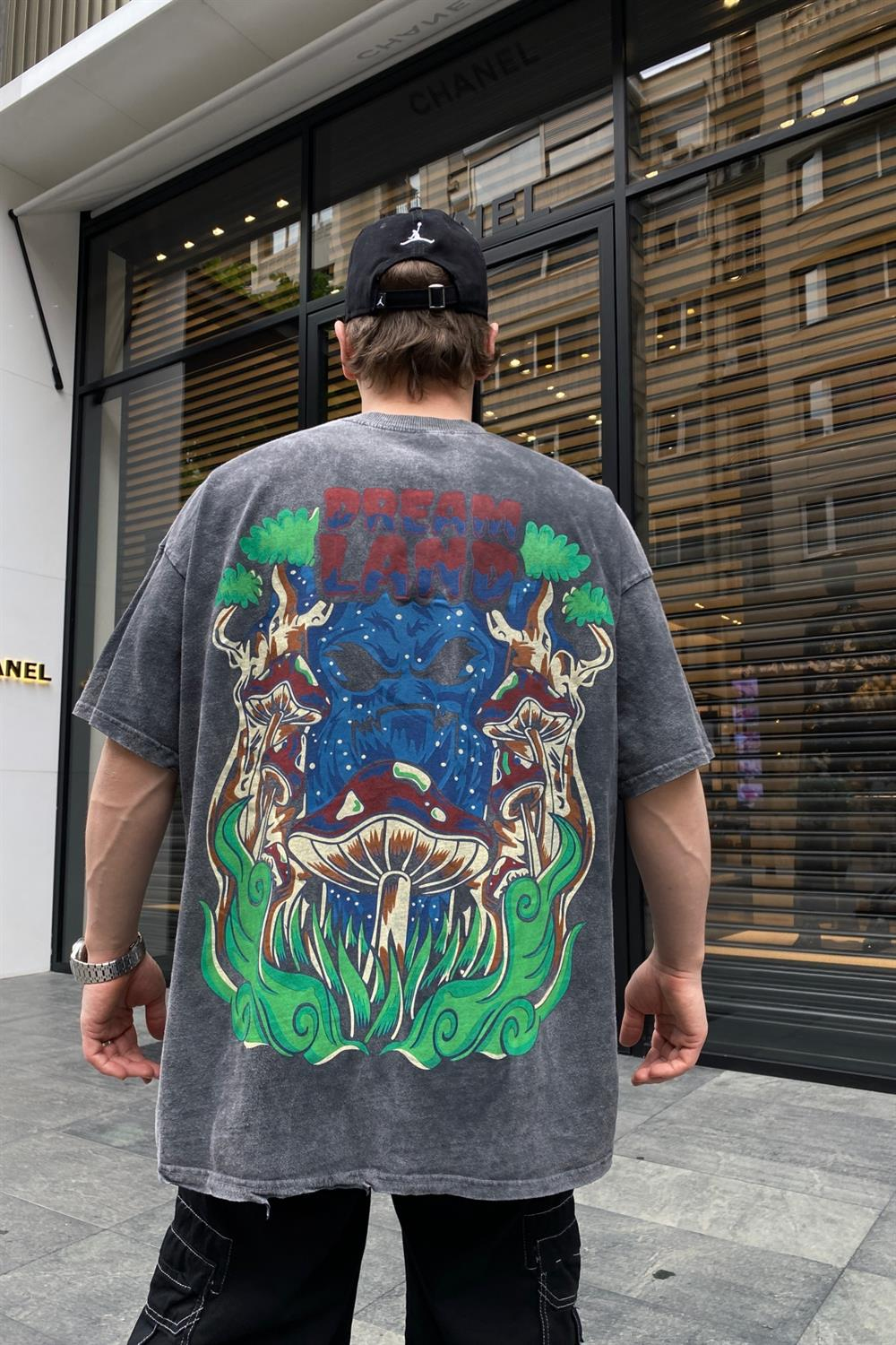 Mushroom Baskılı Oversize Tshirt T681