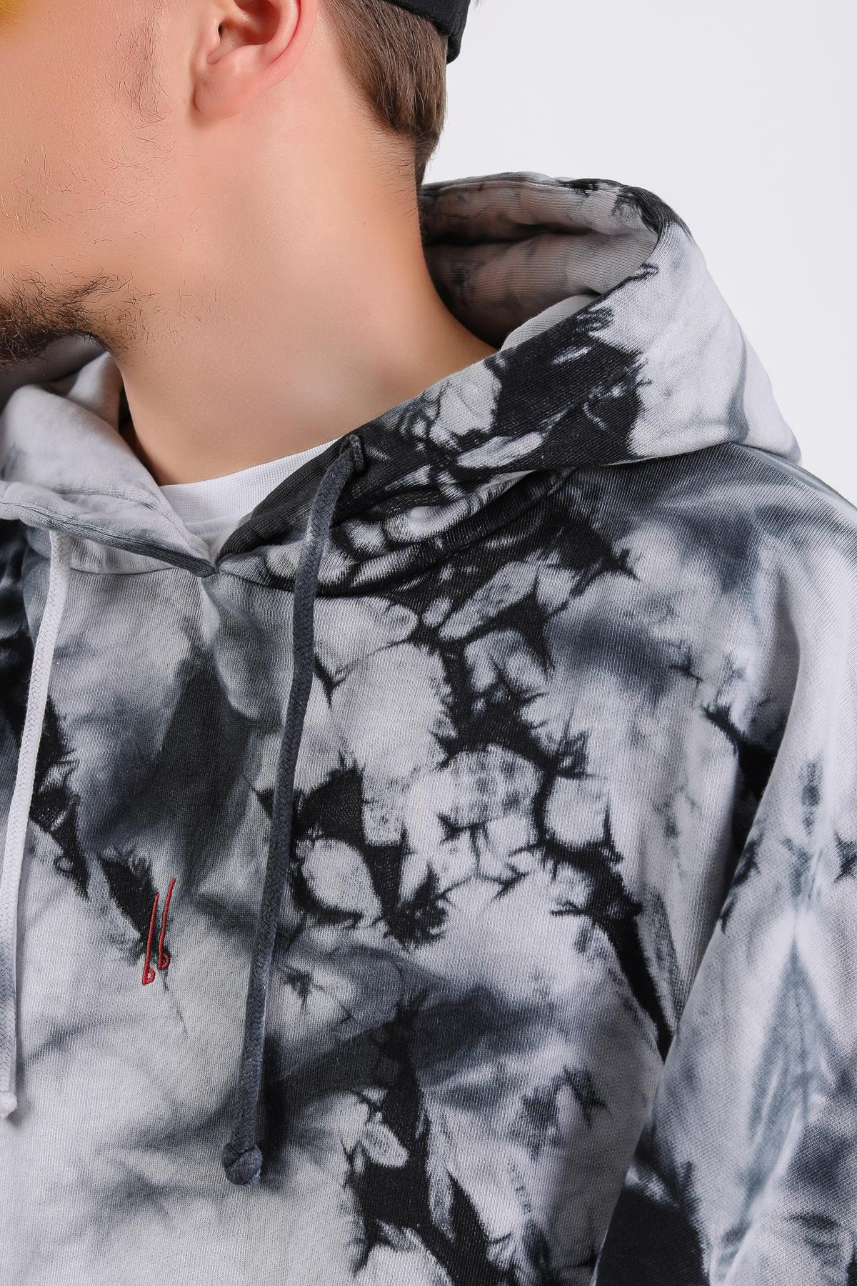 Nakış Detaylı Batik Oversize Sweatshirt SW1211