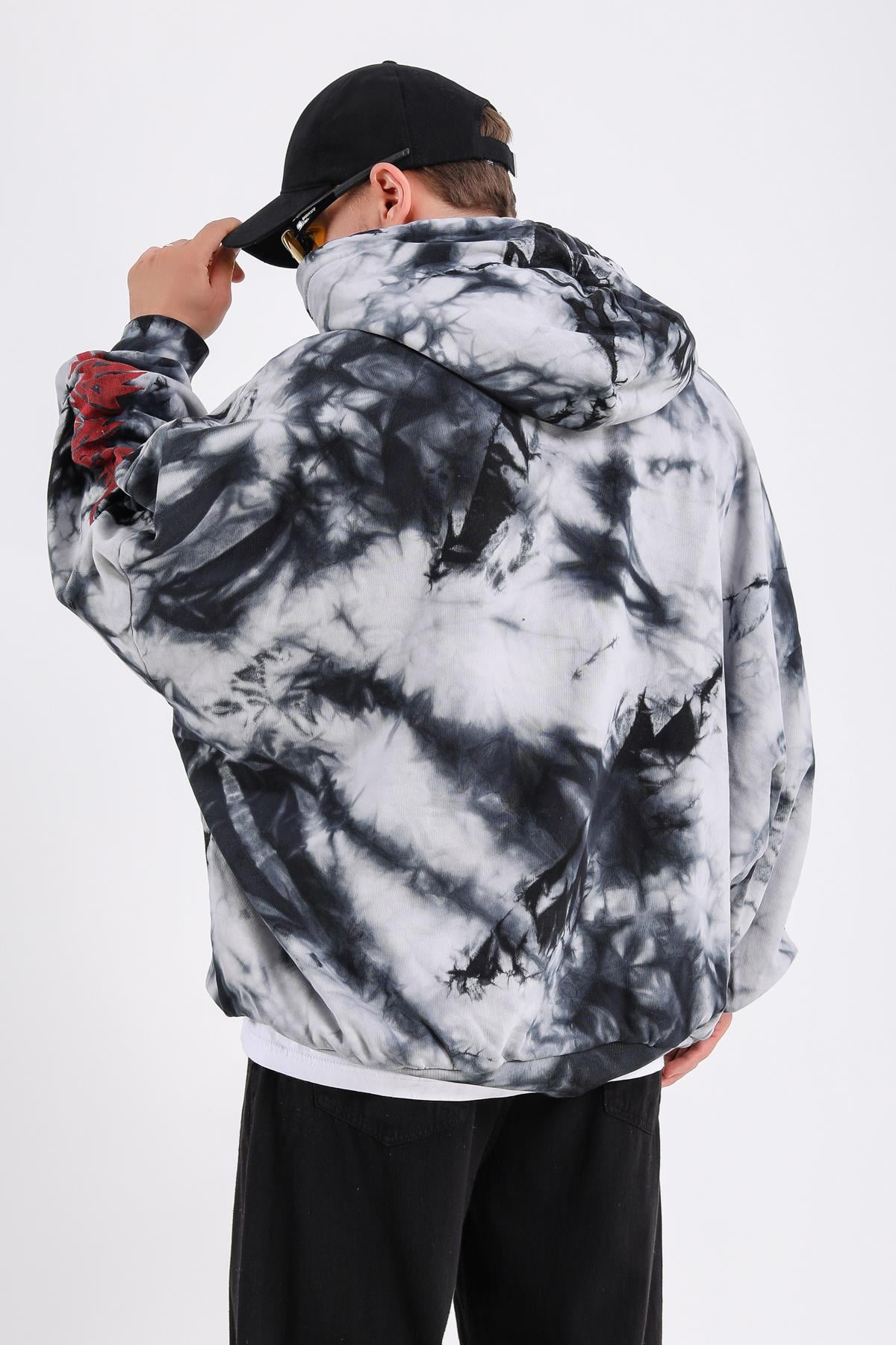 Nakış Detaylı Batik Oversize Sweatshirt SW1211