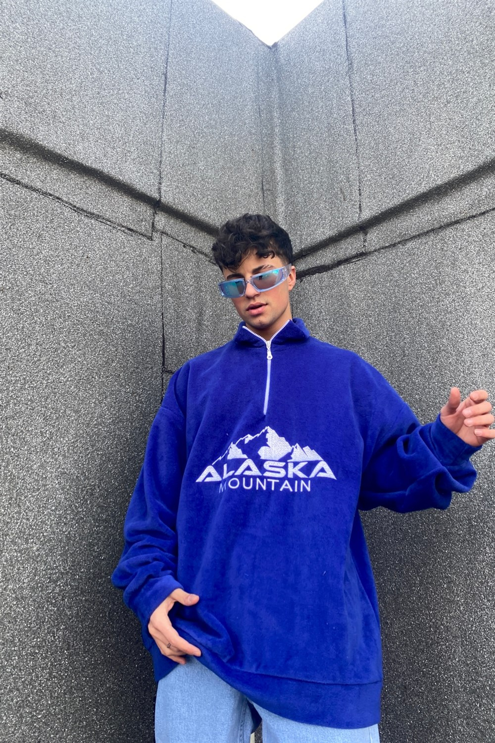 Nakışlı Alaska Oversize Sweatshirt SW846