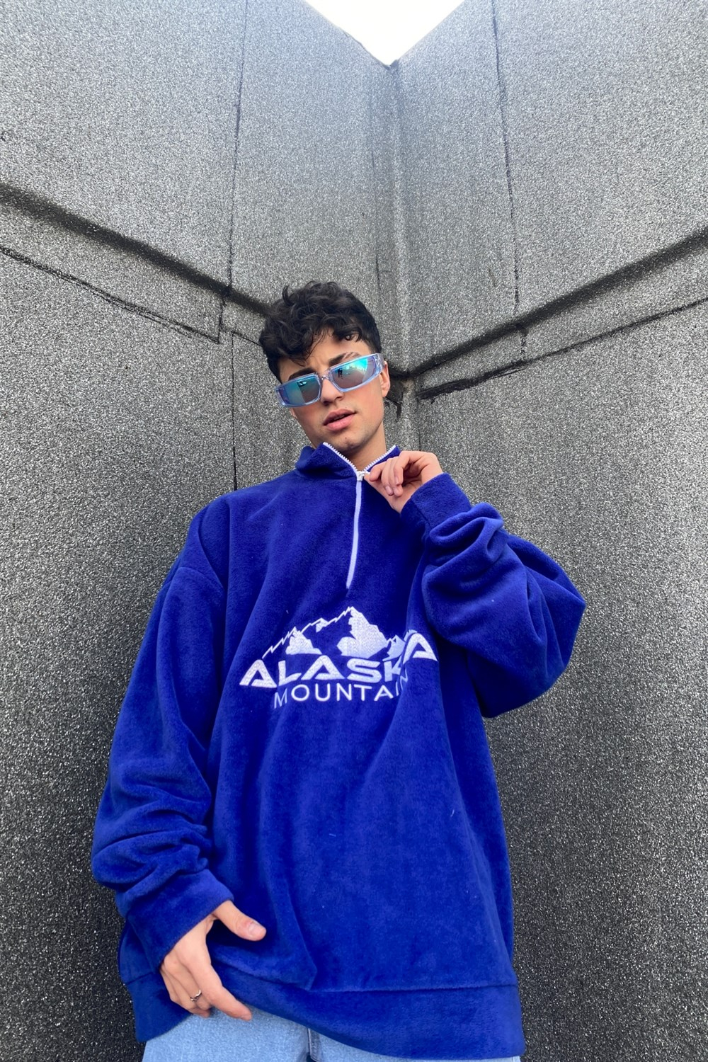 Nakışlı Alaska Oversize Sweatshirt SW846