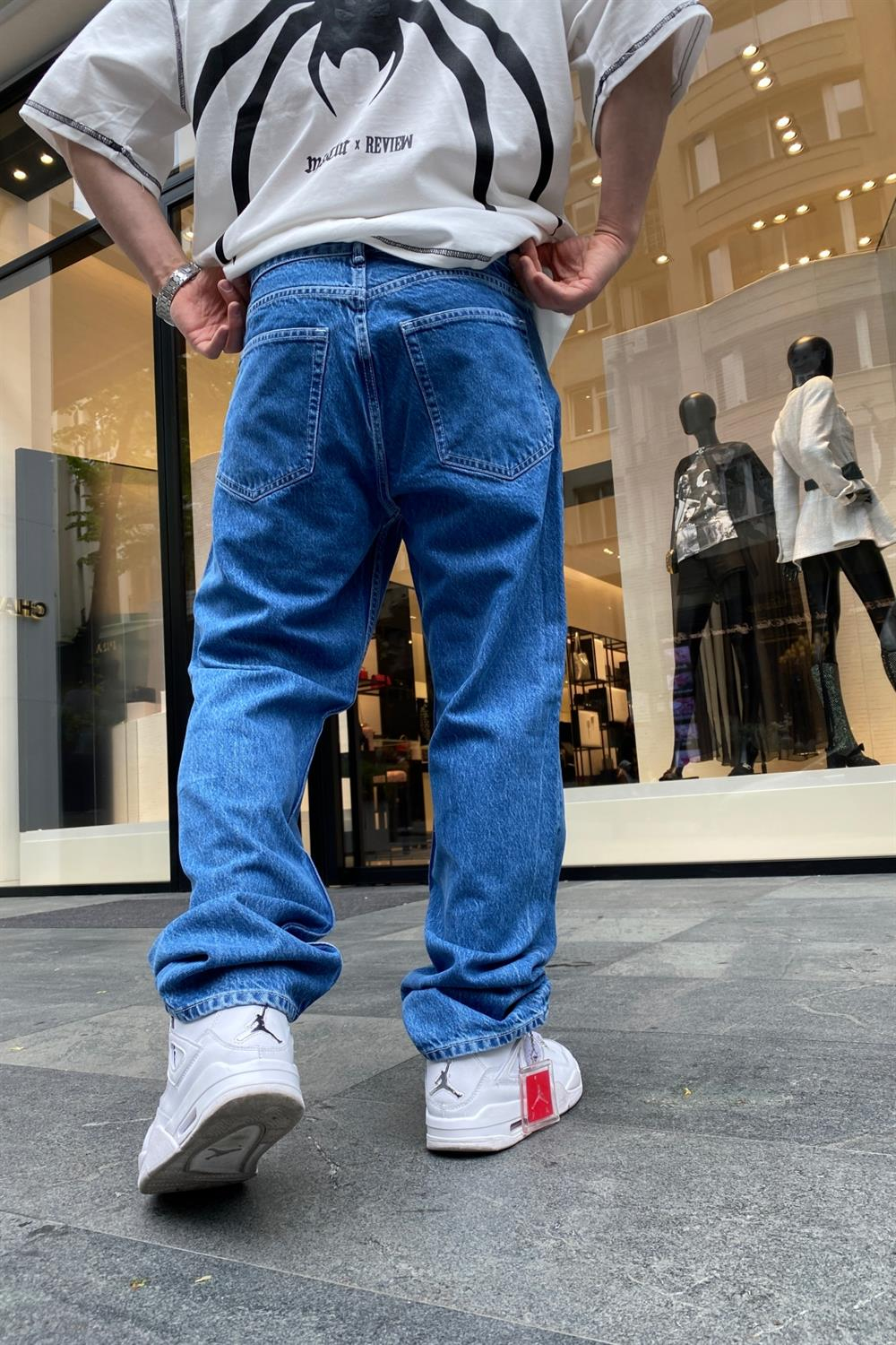 Navy Blue Basic Jean Pantolon P654