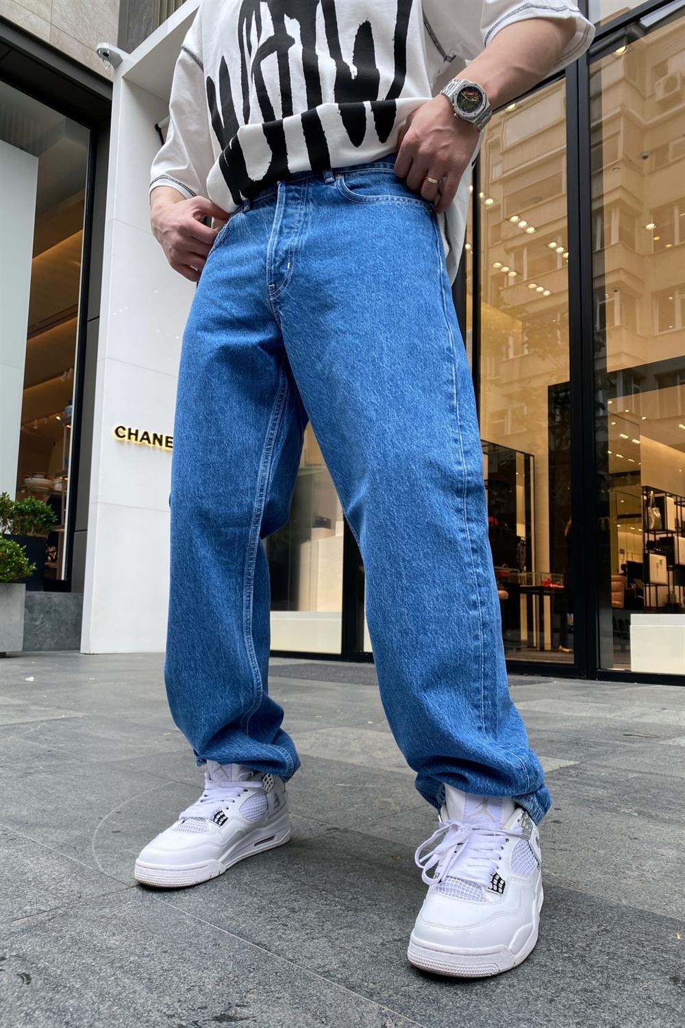 Navy Blue Basic Jean Pantolon P654