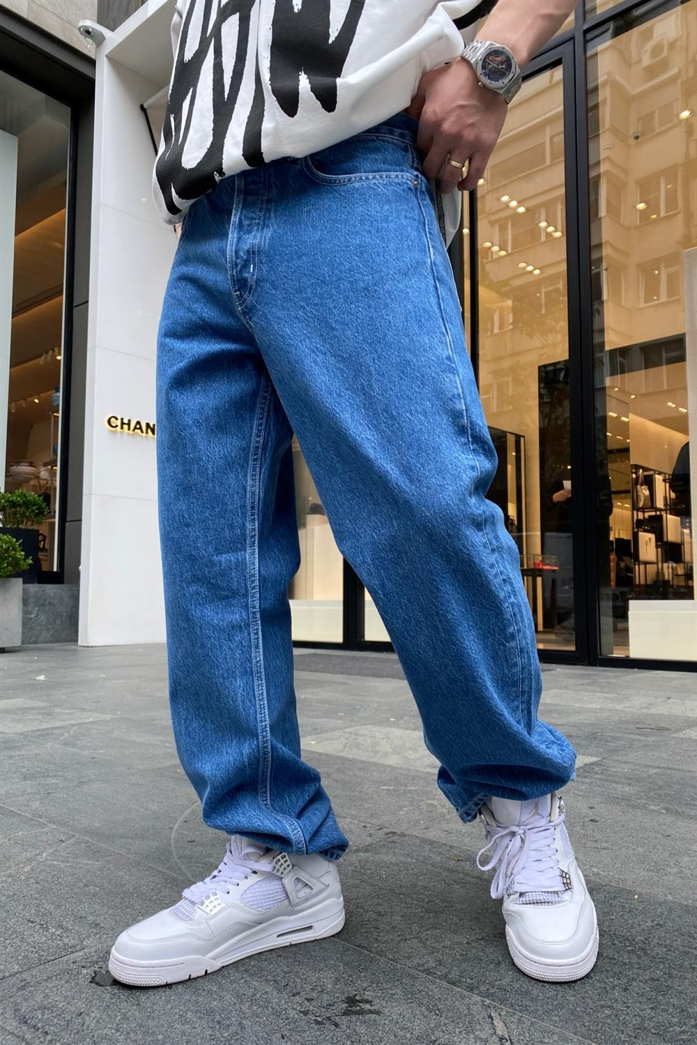 Navy Blue Basic Jean Pantolon P654
