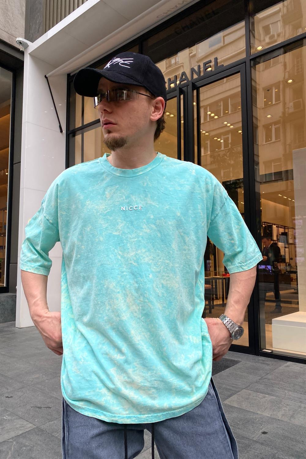 Nicce Acid Wash Oversize Tshirt T662