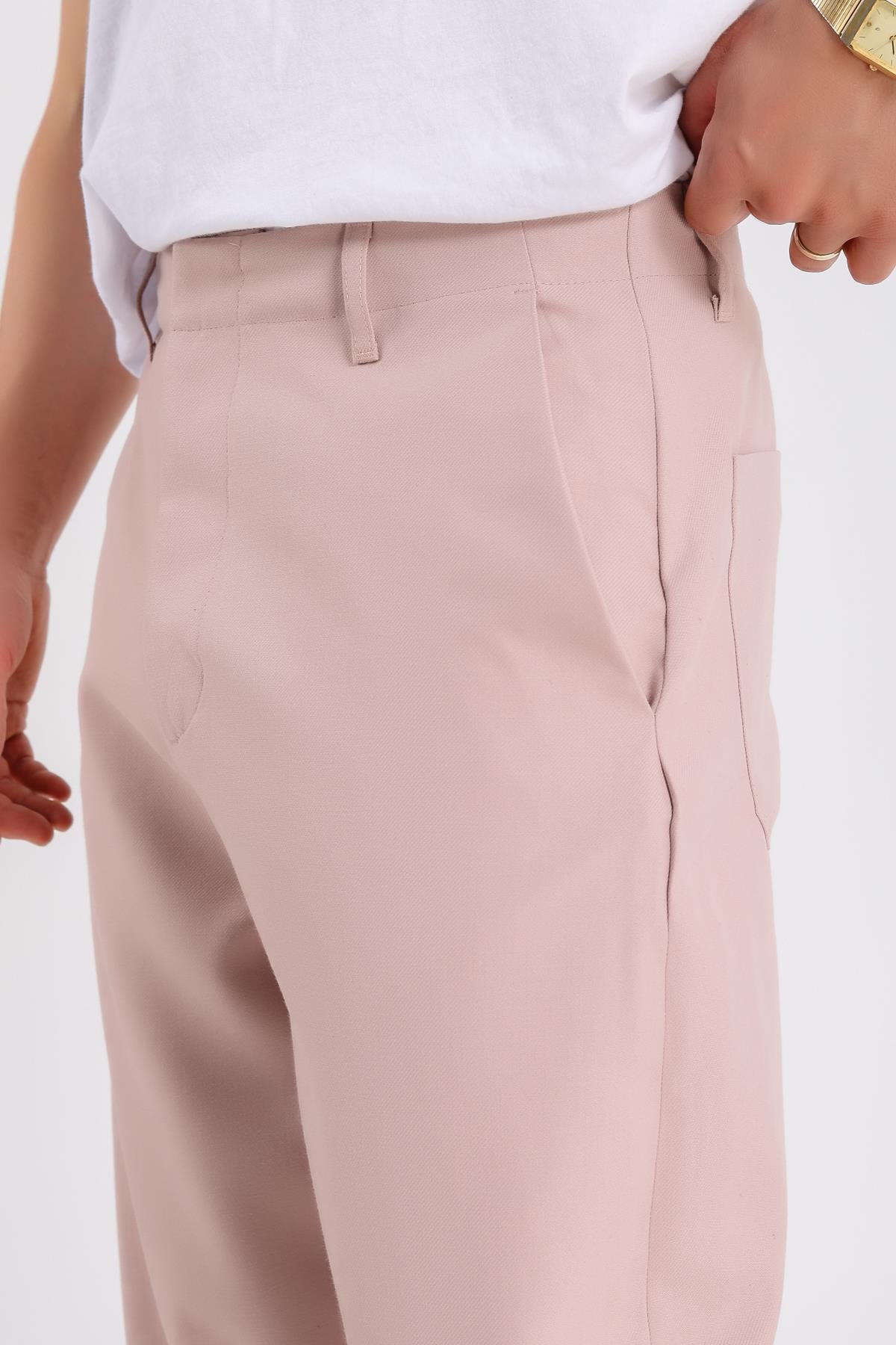 Nude Geniş Paça Kumaş Pantolon P1035