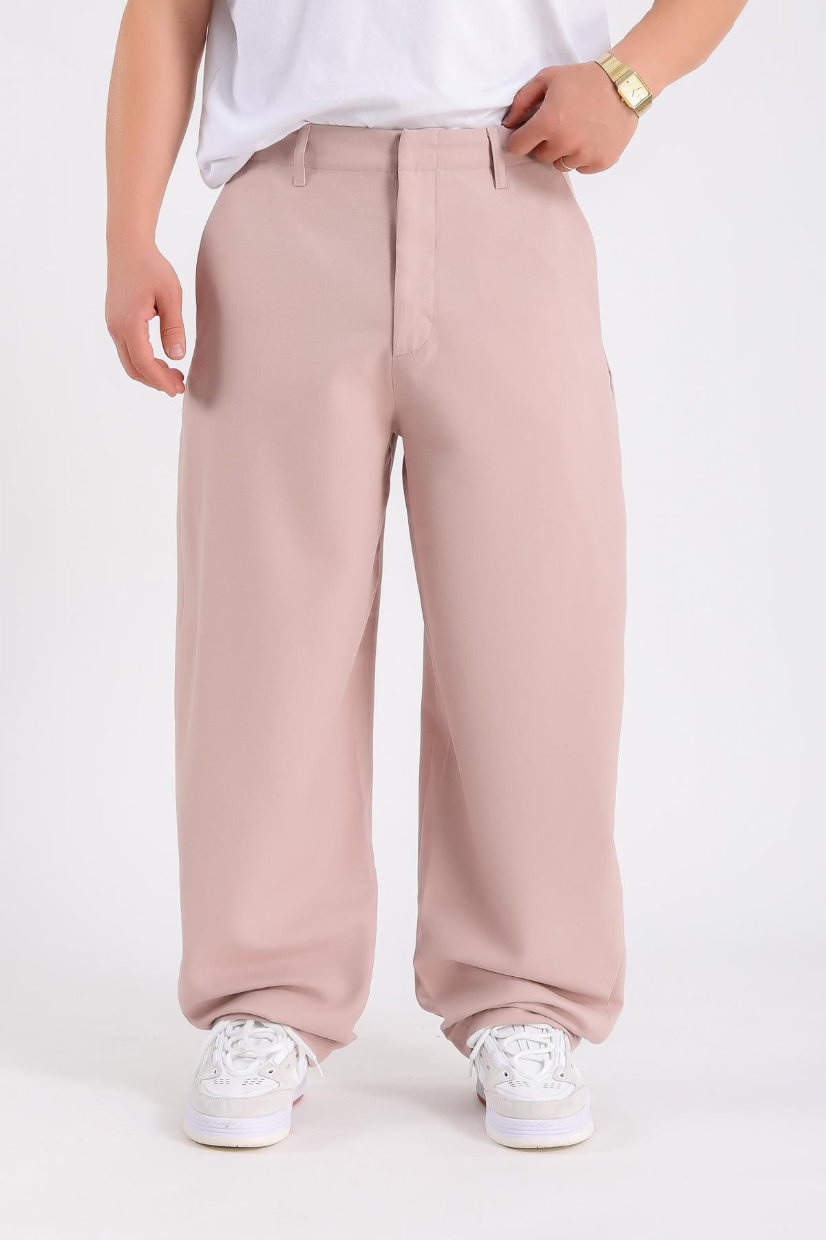 Nude Geniş Paça Kumaş Pantolon P1035