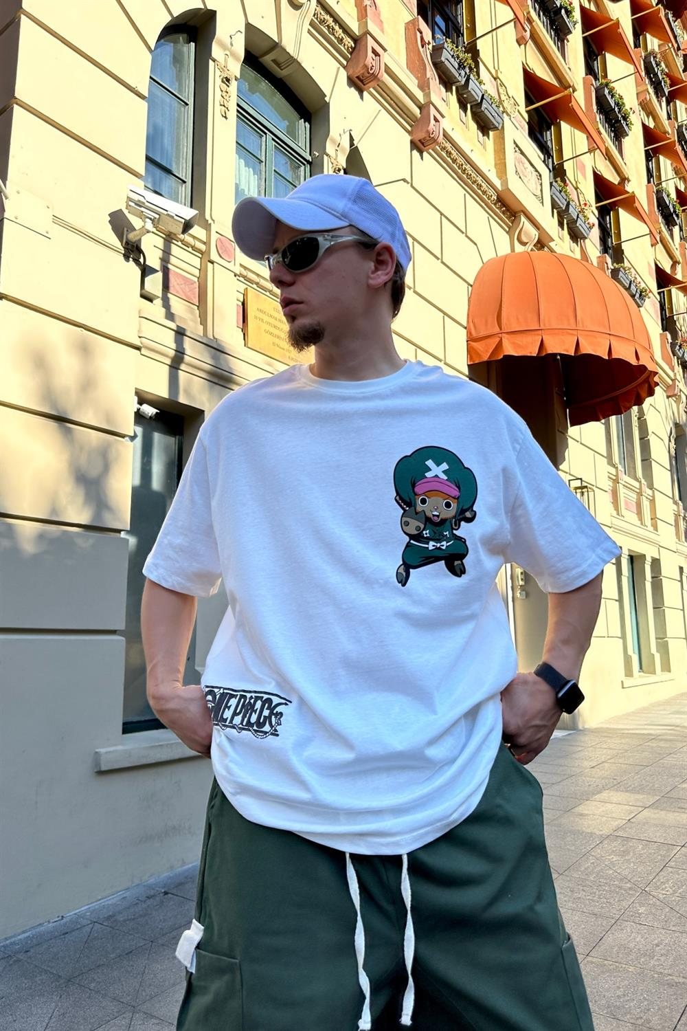 OP Krem Baskılı  Oversize Tshirt T839