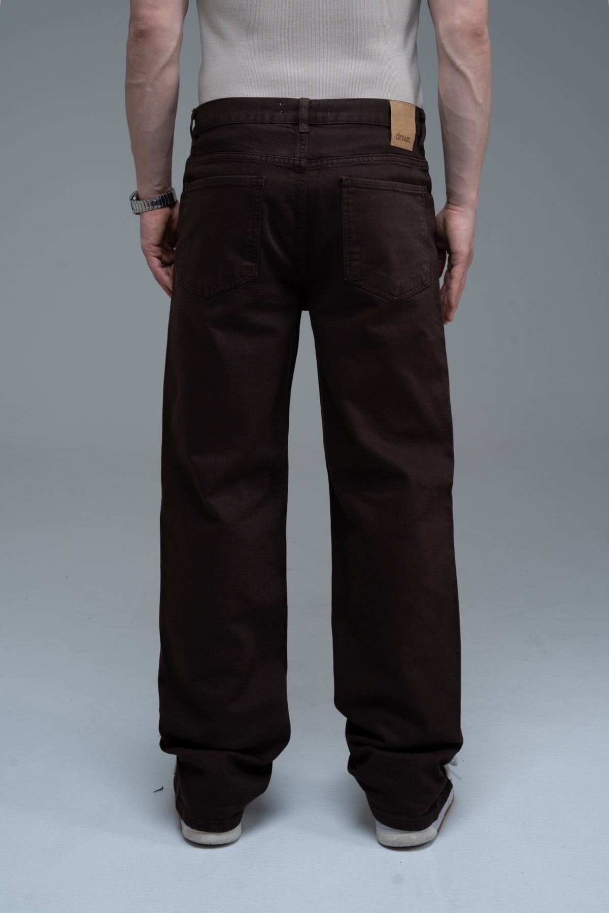 Paça Detay Kahve Regular Jean Pantolon