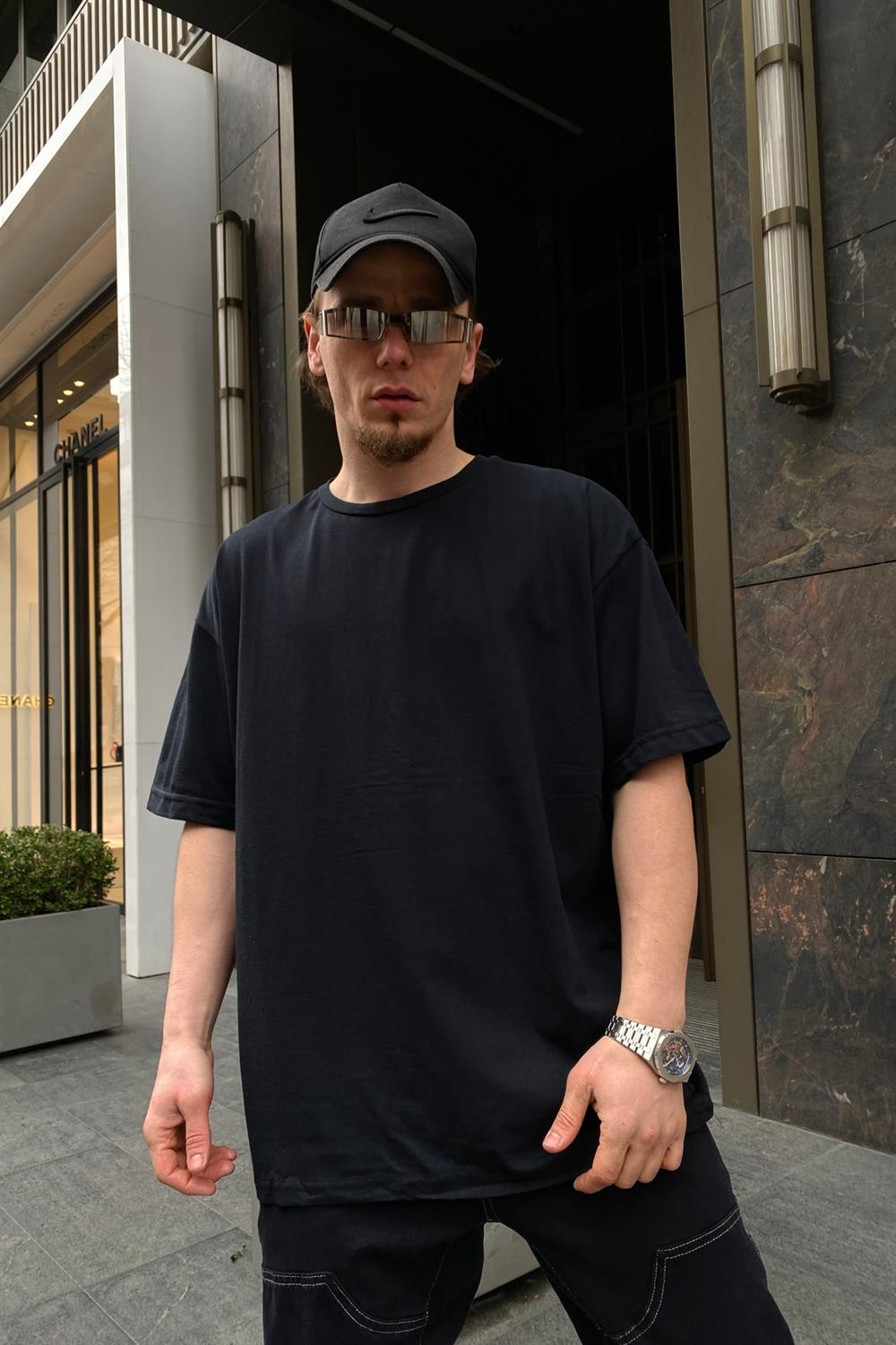 Palmiye Baskılı Oversize Tshirt T541
