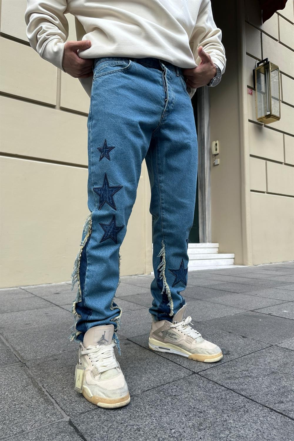 Patch Baskılı Püskül Detay Jean Pantolon P770