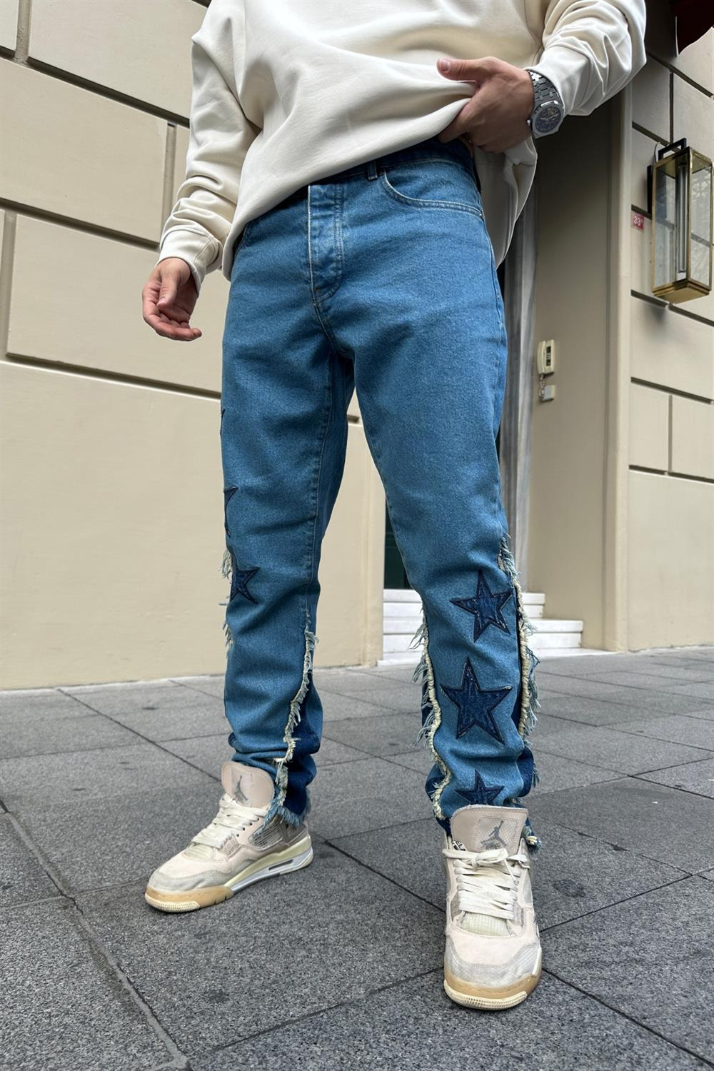 Patch Baskılı Püskül Detay Jean Pantolon P770