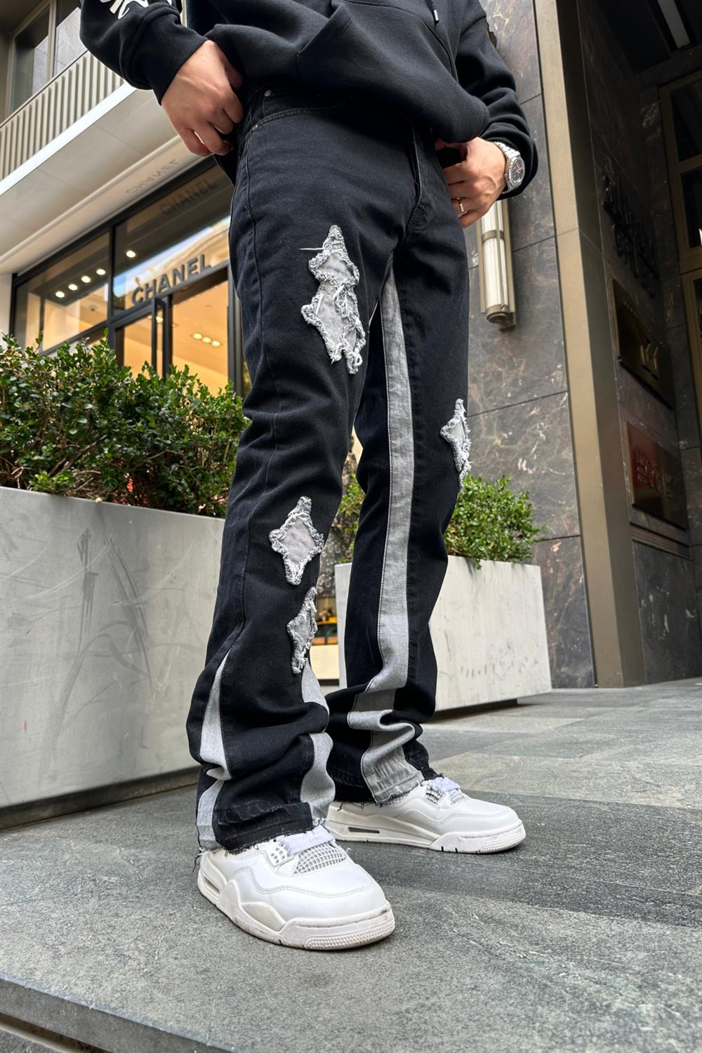 Patch Detay Füme Jean Pantolon P811