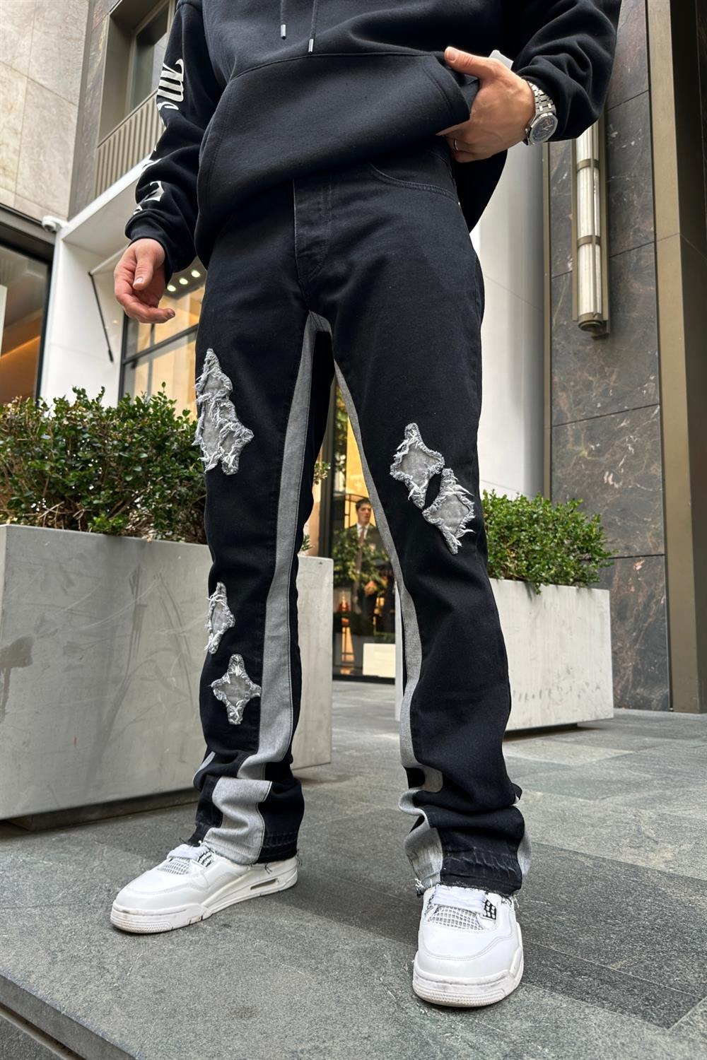 Patch Detay Füme Jean Pantolon P811