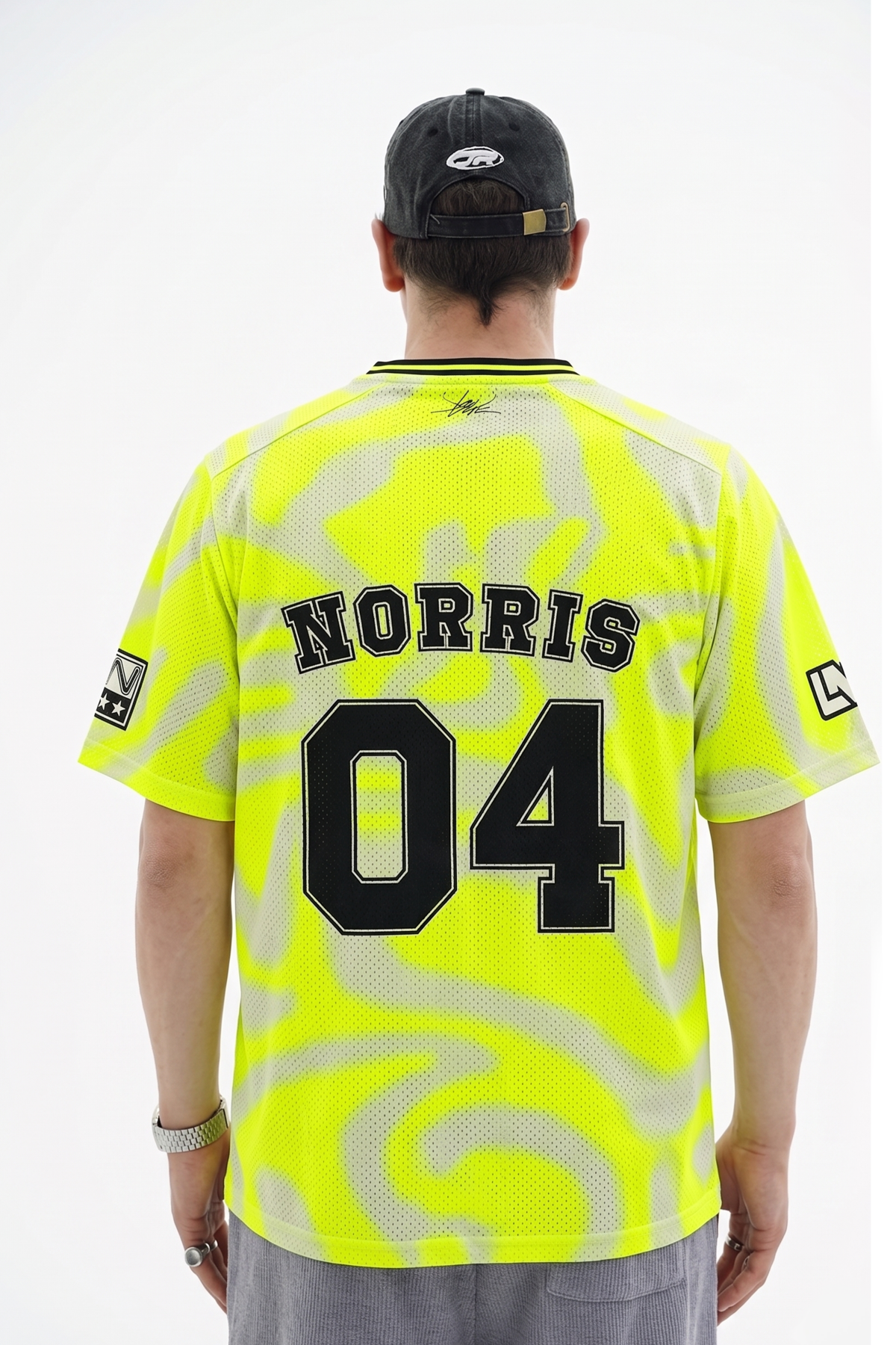 Patch Detay Neon Oversize Forma Tshirt