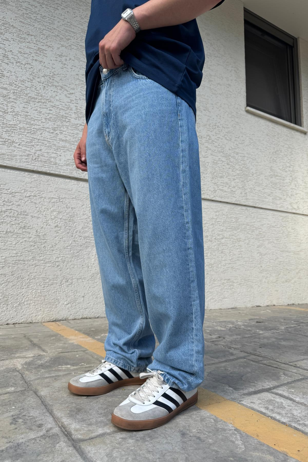 PB Açık Mavi Basic Baggy Jean