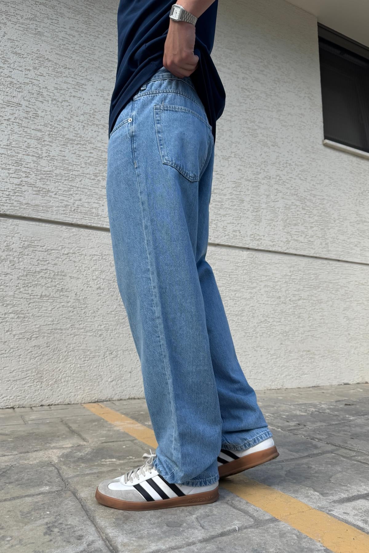 PB Açık Mavi Basic Baggy Jean