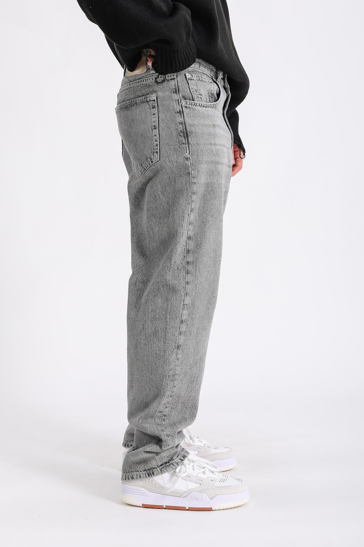 PB Gri Acid Wash Baggy Fit Jean P1024