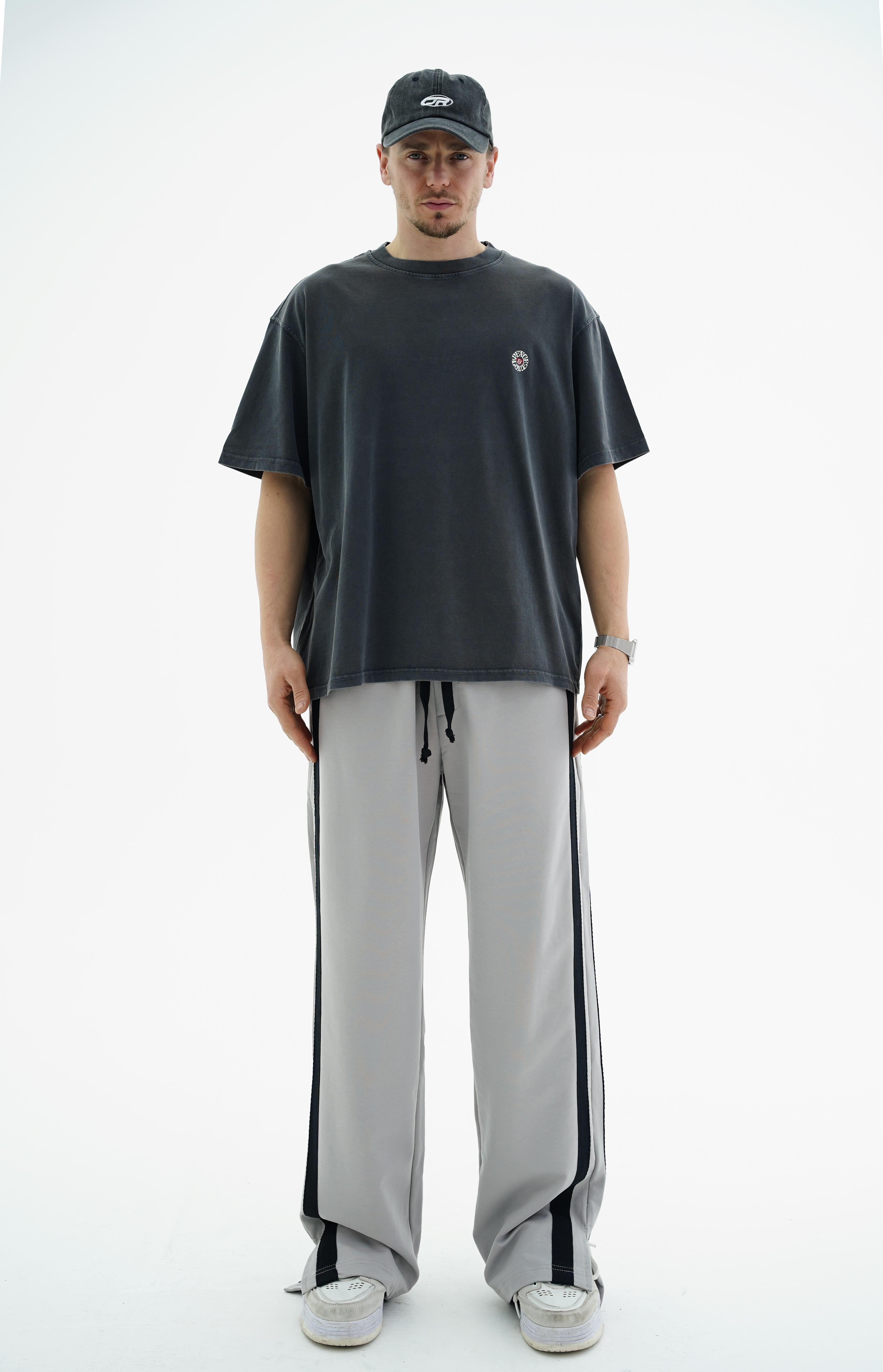 Peace Baskılı Siyah Oversize Tshirt CT01 MRT1770