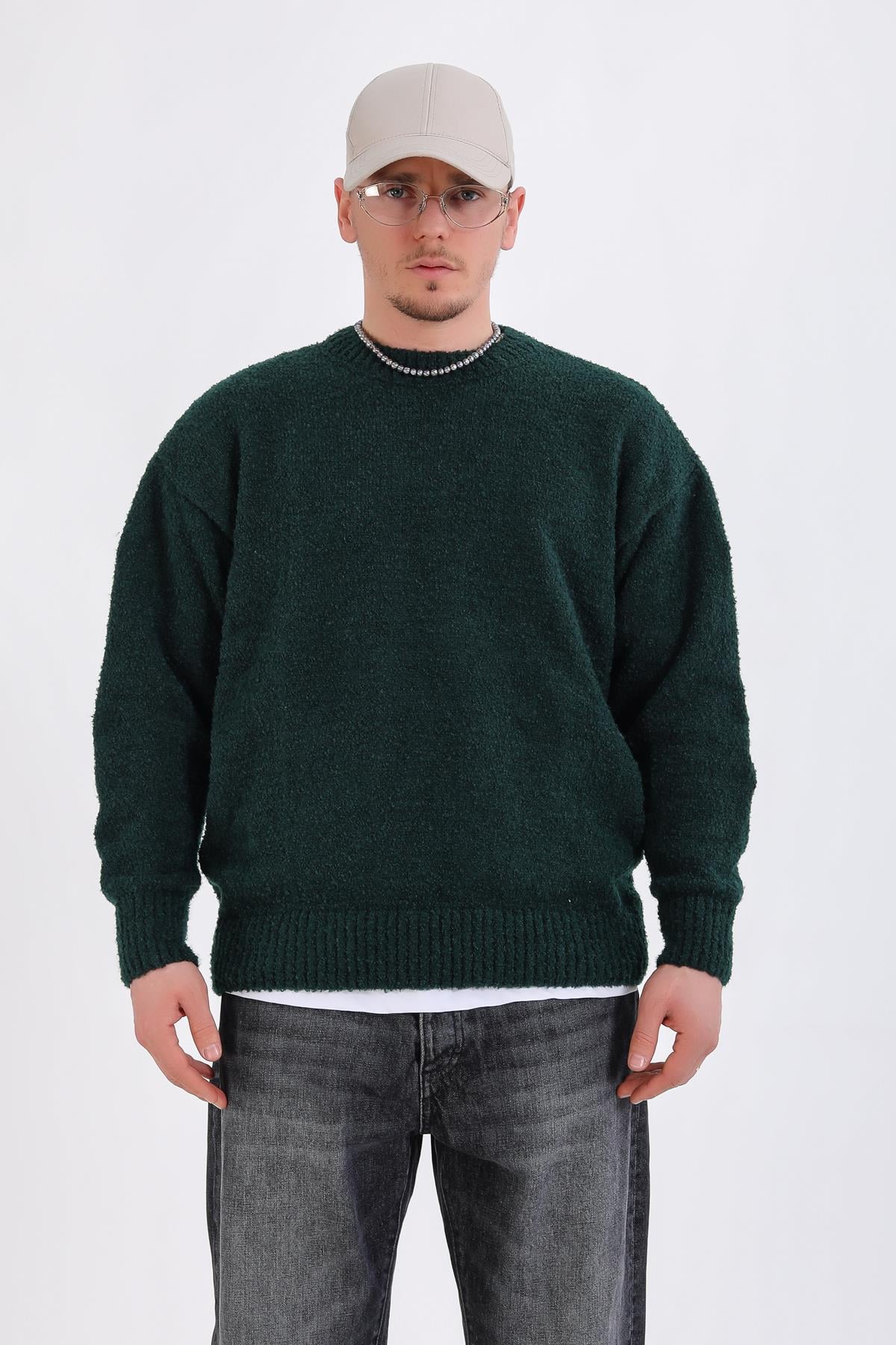 Peluş Kumaş Yeşil Kazak KZK139