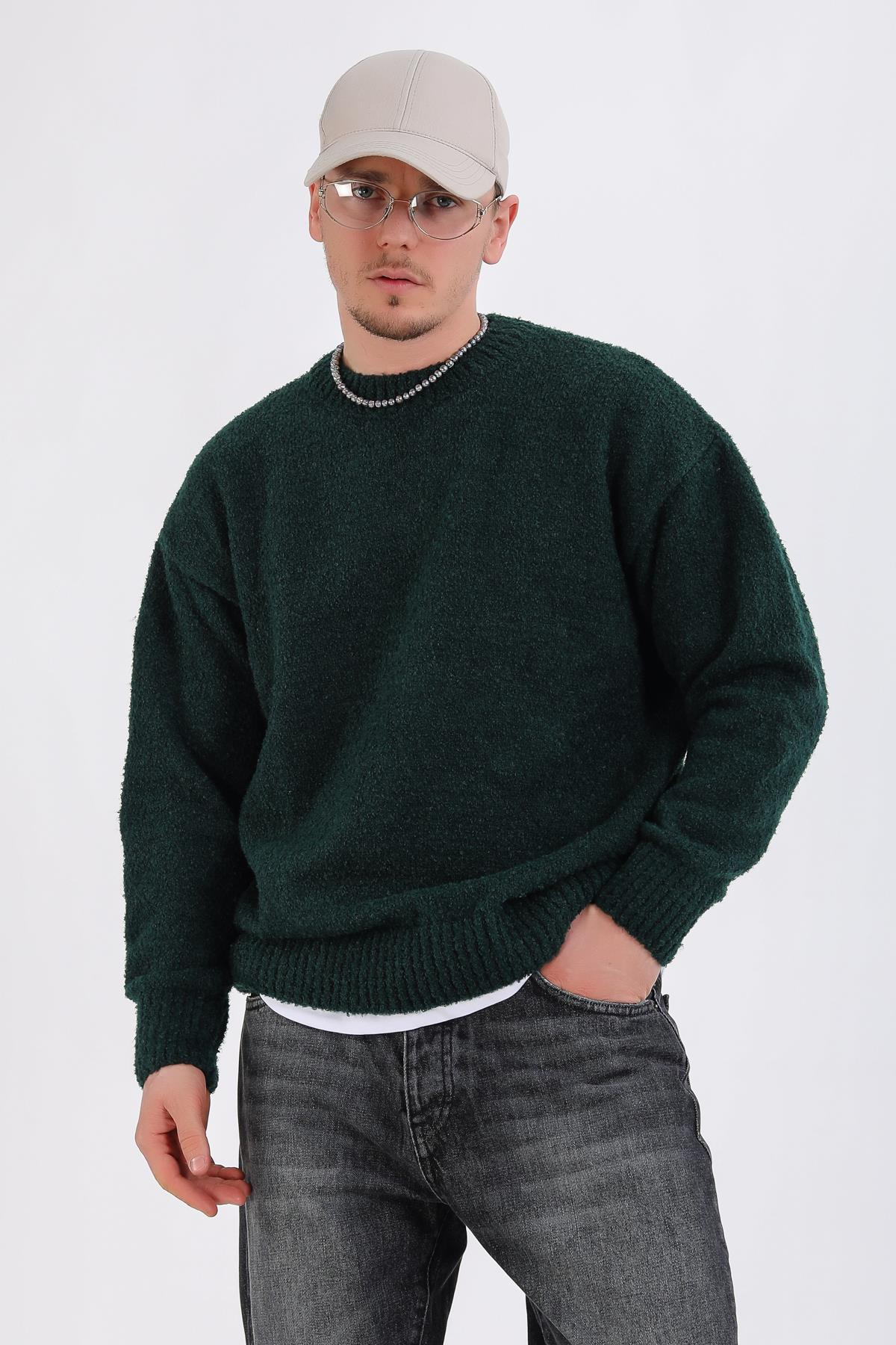 Peluş Kumaş Yeşil Kazak KZK139