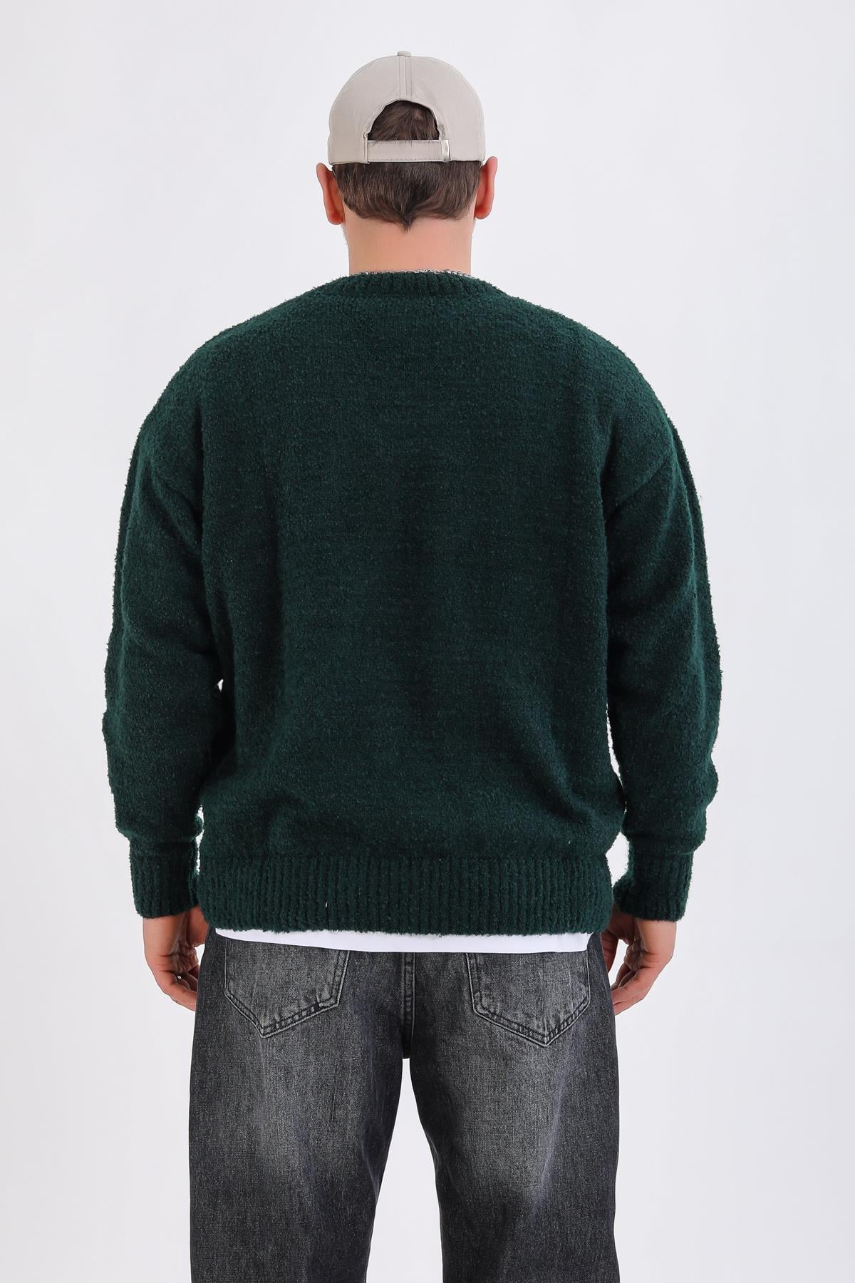 Peluş Kumaş Yeşil Kazak KZK139