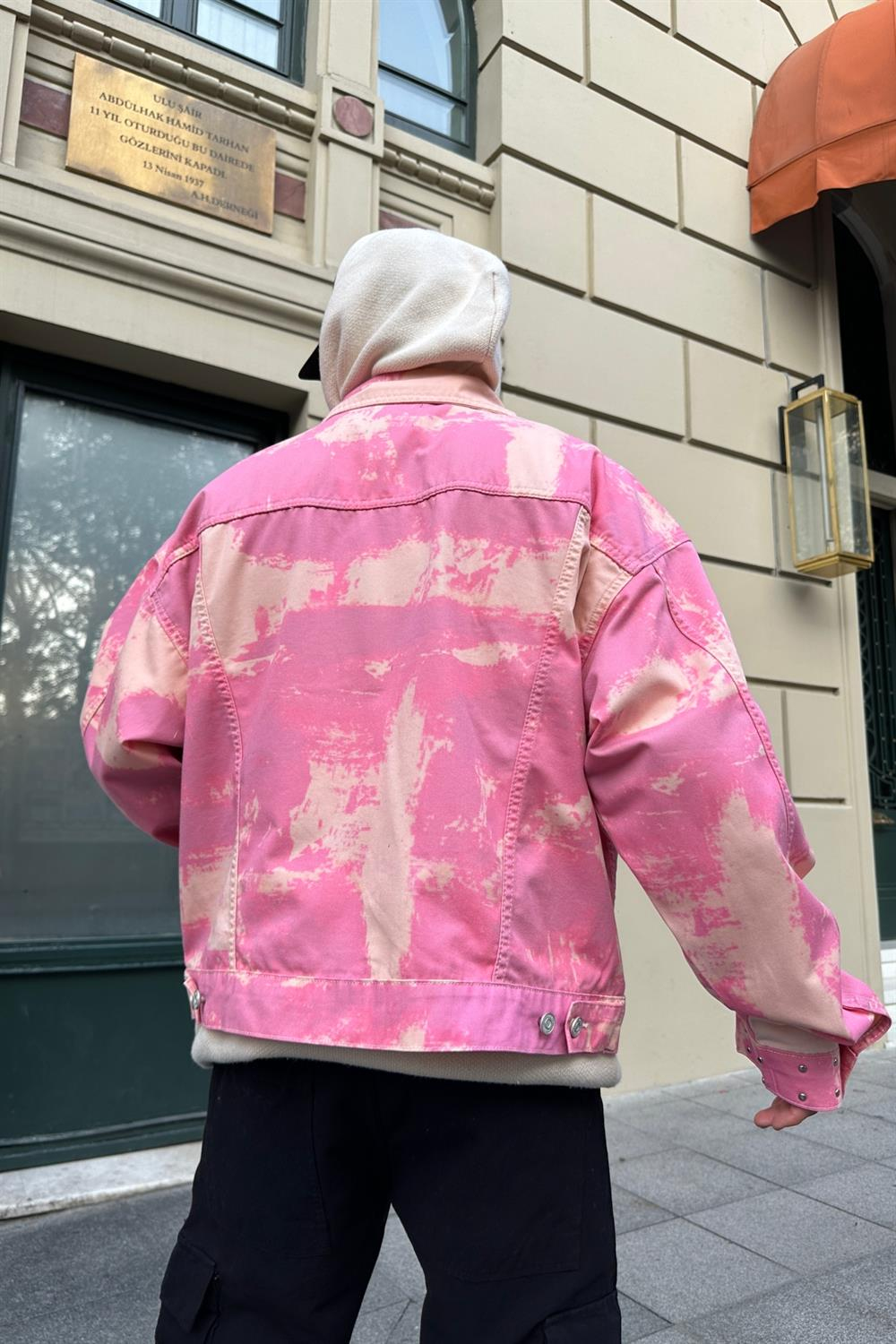 Pinky Acid Wash Jean Ceket C211