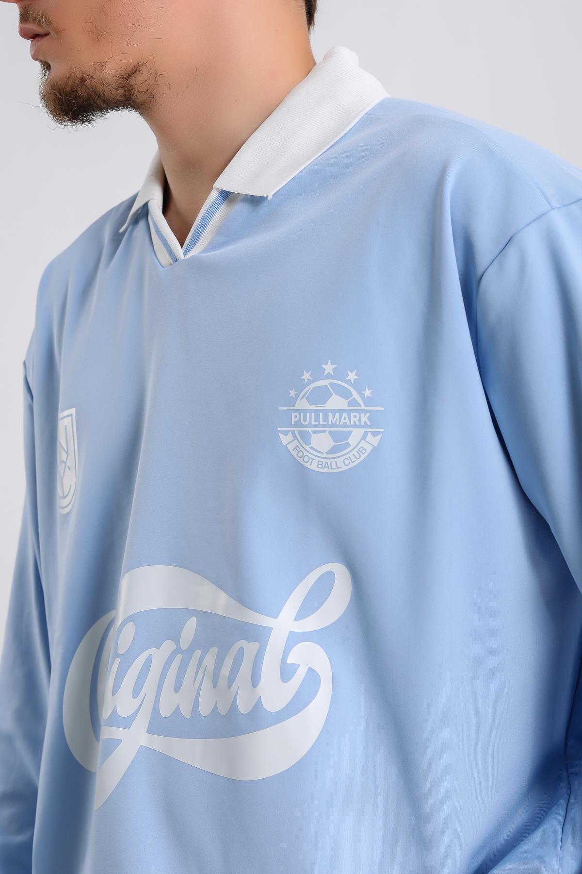 Polo Yaka Mavi Oversize Sleeved Forma SW1114