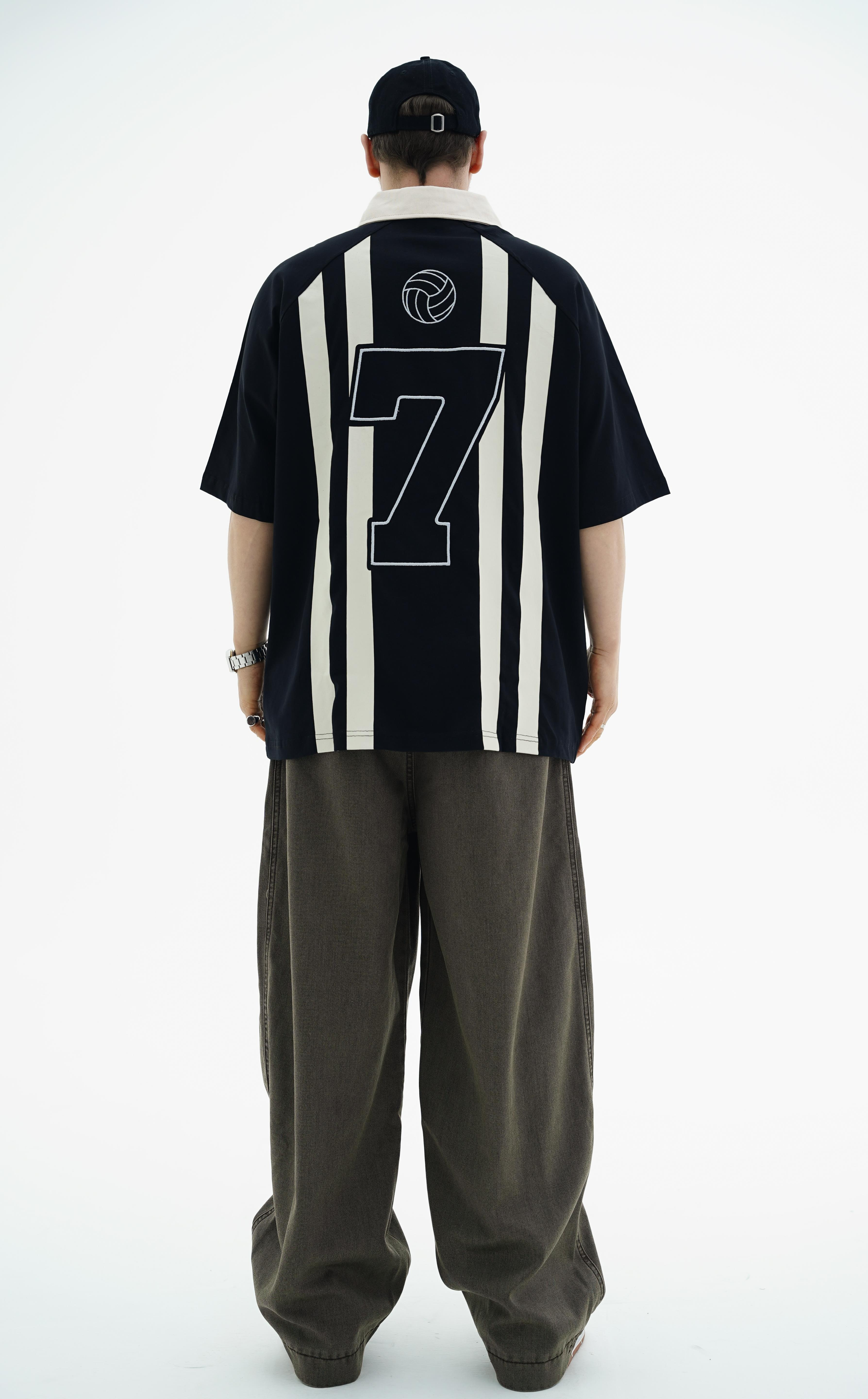 Polo Yaka Siyah Oversize Forma Tshirt JC01 25Y259