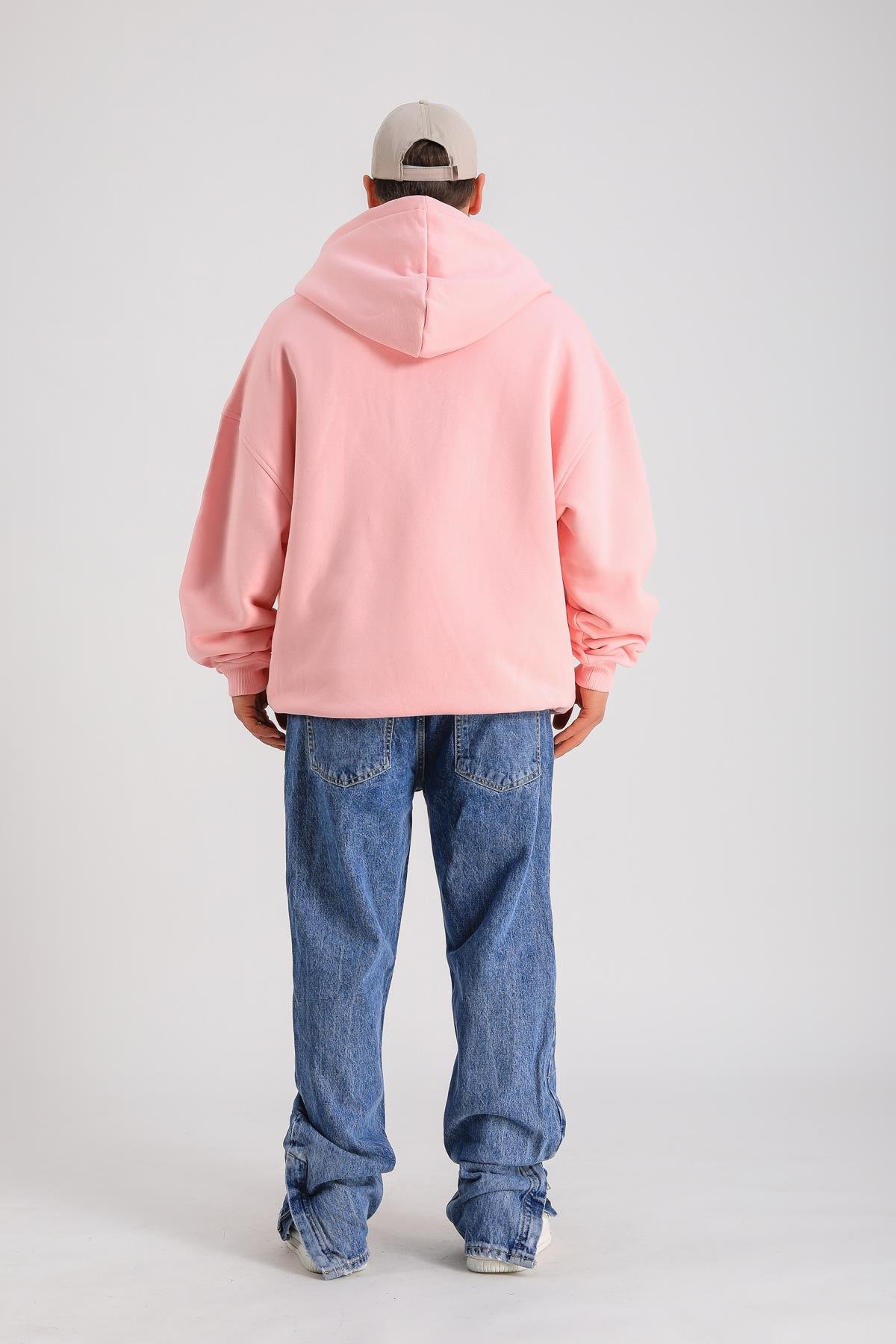 PQS Baskılı Oversize Zipper Hoodie SW1262