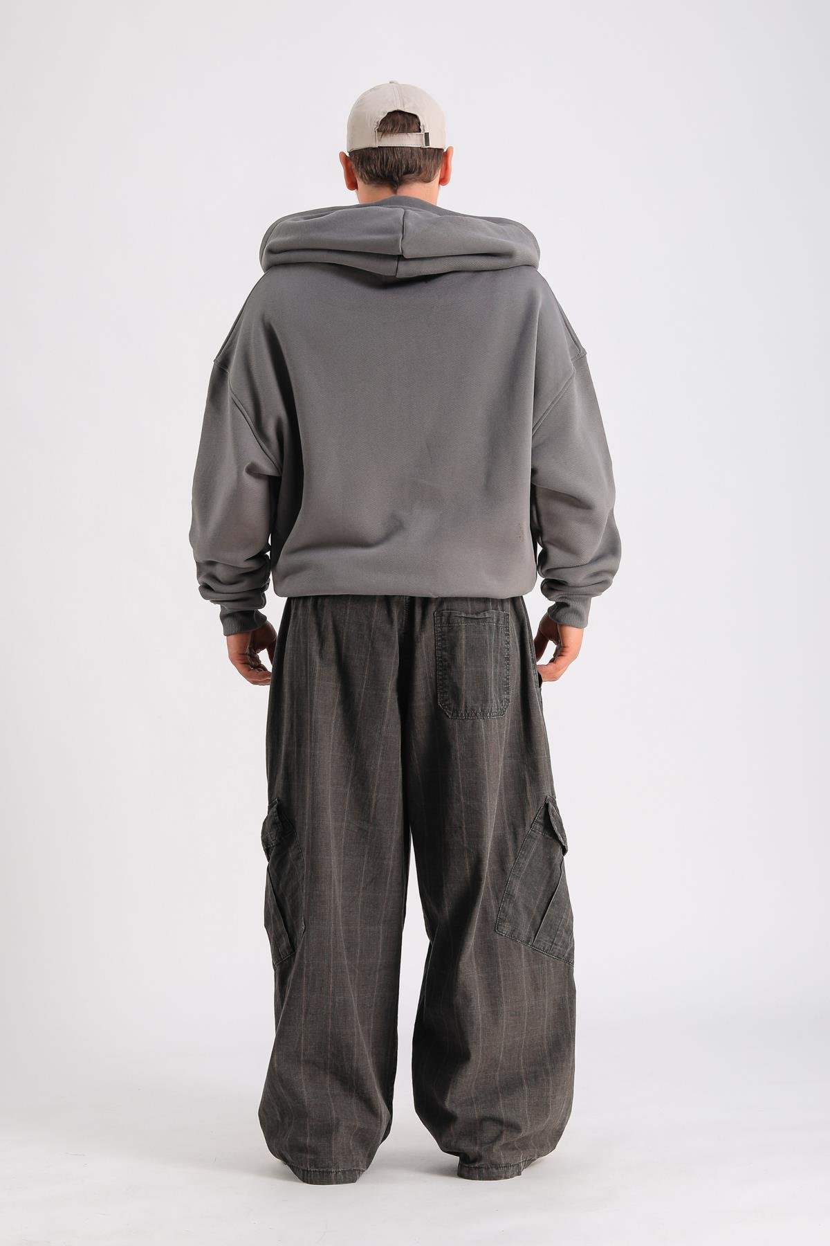 PQS Baskılı Oversize Zipper Hoodie SW1238