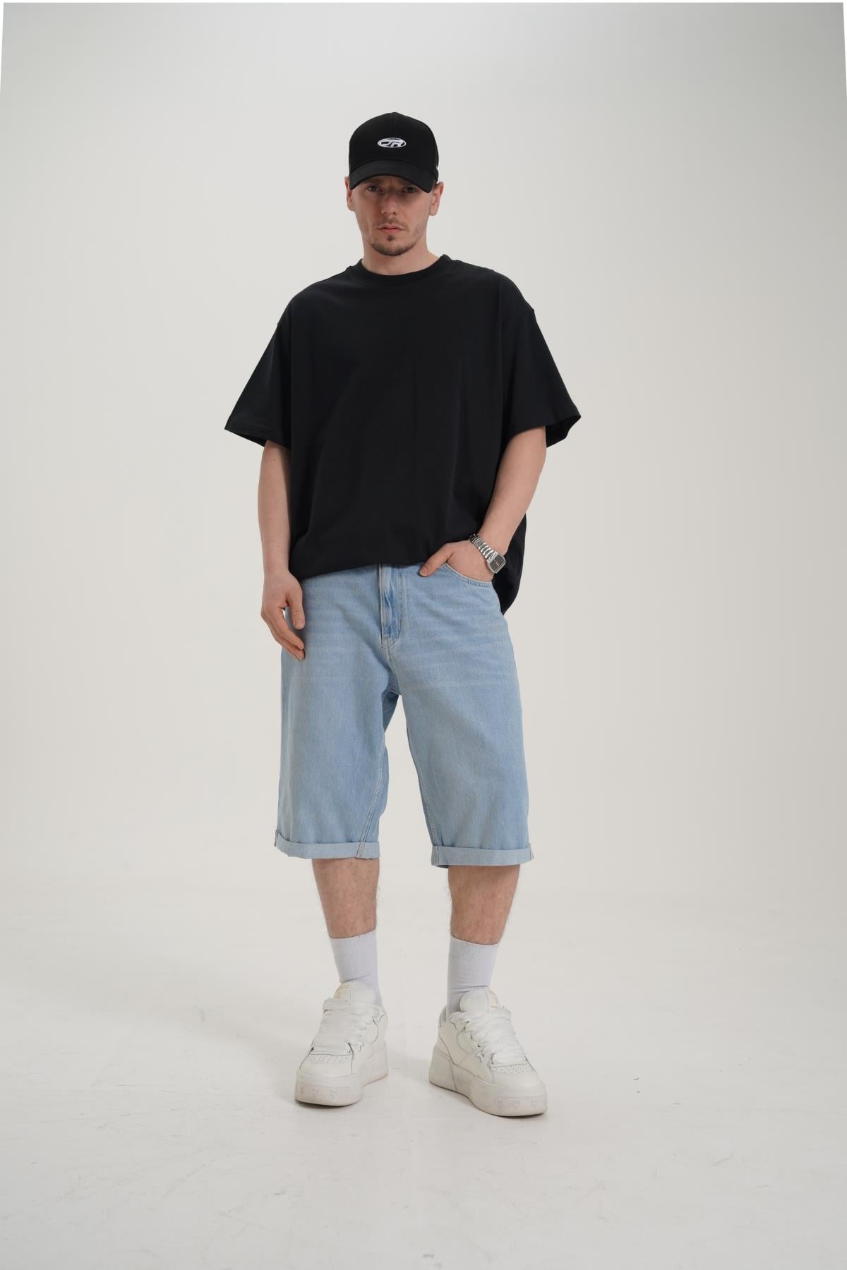 Praise Baskılı Siyah Oversize Tshirt CT01 MRT26008/1