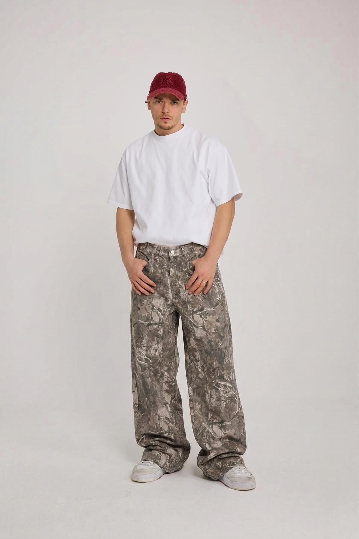 Premium Camo Design Jr Logo Baggy Jean
